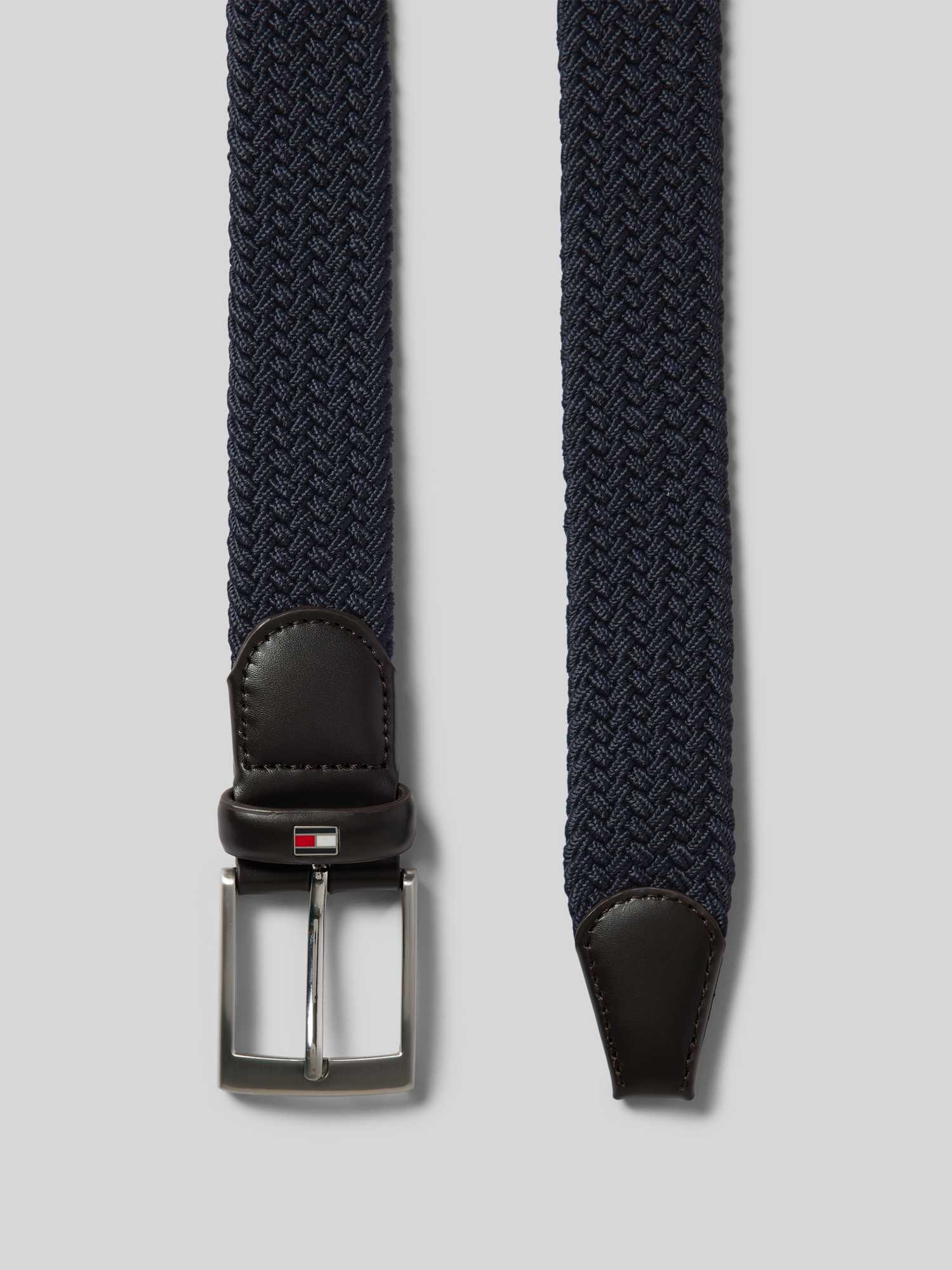 Tommy Hilfiger Herren Blau Stoffgürtel "New Adan Belt 3,5 Cm Breit", Gr. 85, Obermaterial: 53% Polypropylen, 47% Elasthan, Unifarben, Gürtel Stof... - Image 4