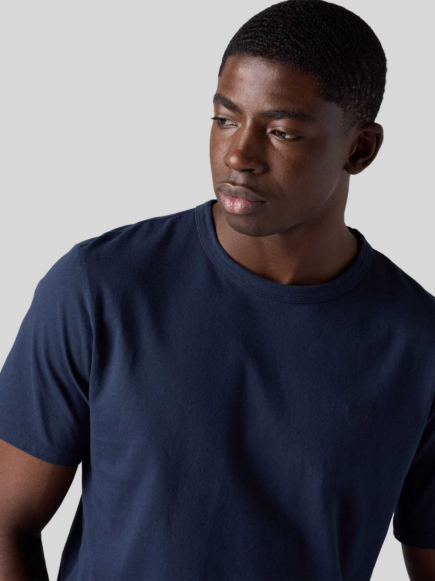 Levis Herren Blau Levi's T-Shirt - Icon Tee, Rundhals, Baumwolle, Einfarbig, Größe M In - Bild 3