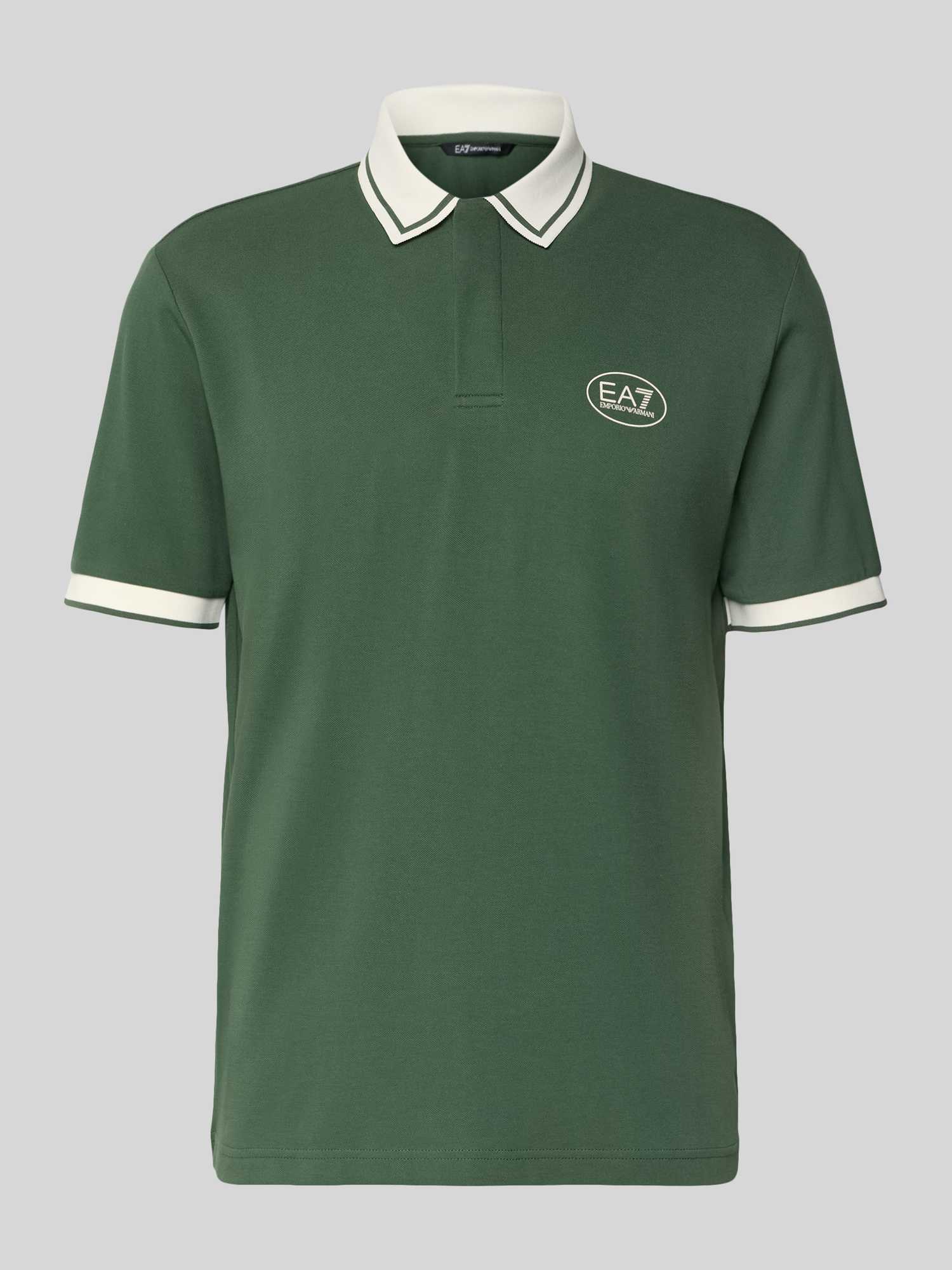 regular fit poloshirt met logo-print
