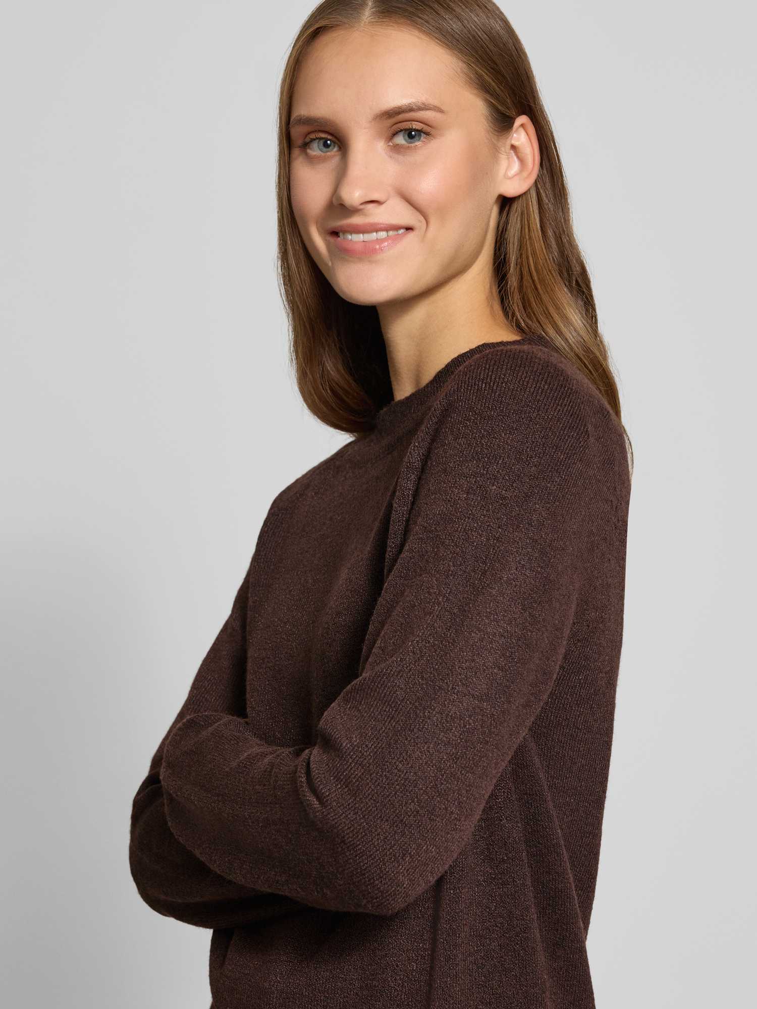 Only Damen Braun – Pullover In Schoko Mit Rundhalsausschnitt - Bild 2