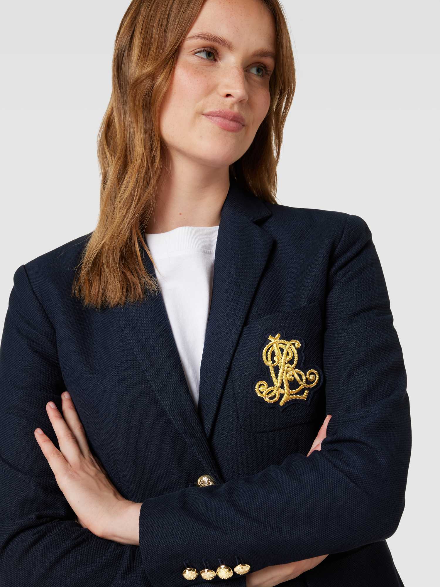 VAN GRAAF Lauren Ralph Lauren Damen Marine Blazer Baumwolle Blau, Klein - Image 2