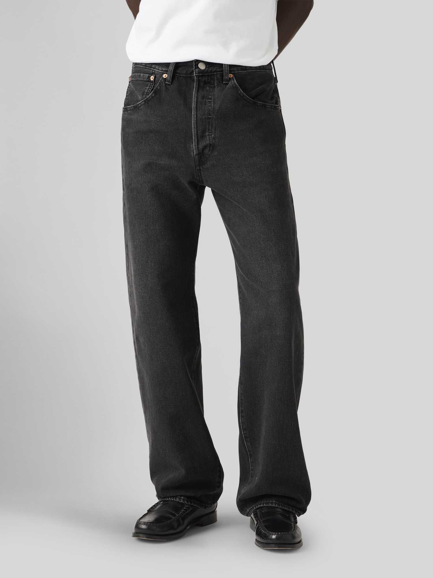 Levis Herren Schwarz Loose Fit Jeans 501 Loose In Big Wheels - Bild 6