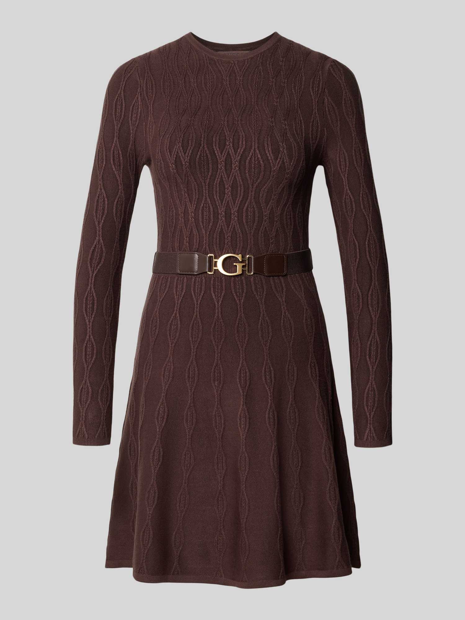 Guess Damen Dunkelbraun Strickkleid W6bk64 Z1569 Slim Fit - Bild 2