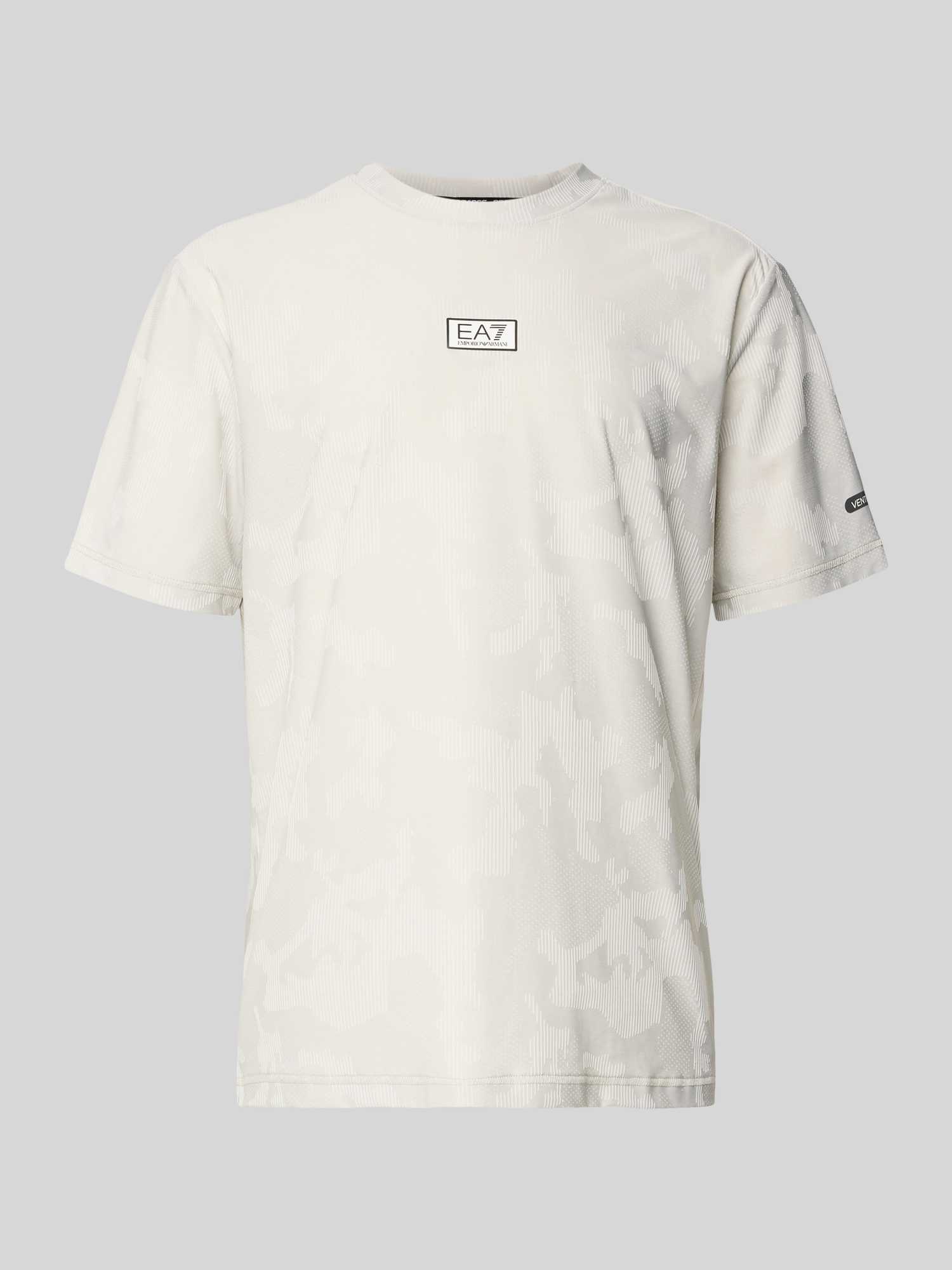 T-shirt met ronde hals en labeldetail