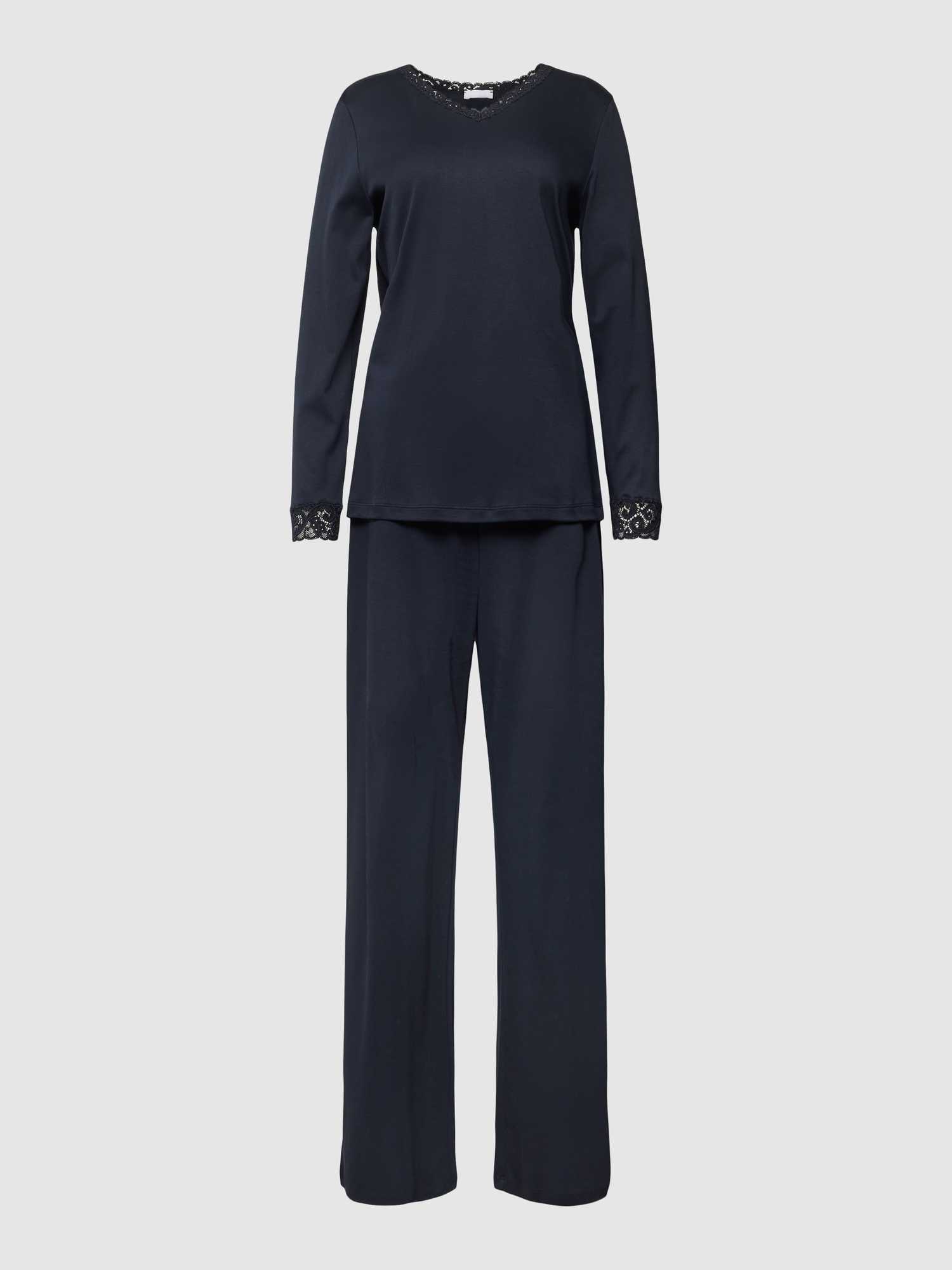 Hanro Dames Pyjama's In Schwarz Maat Extra Large 