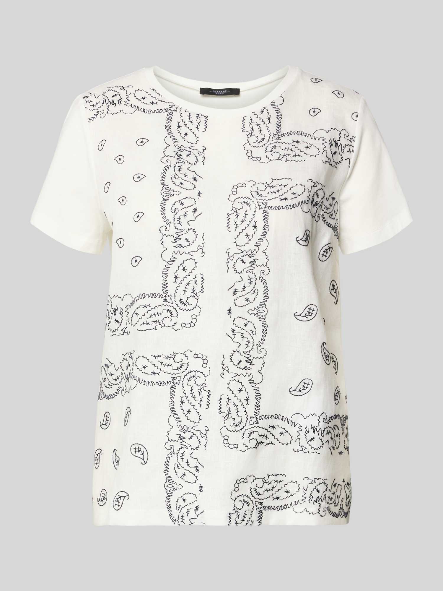 Weekend Max Mara Dames T-Shirts In Wit/Beige Maat Medium