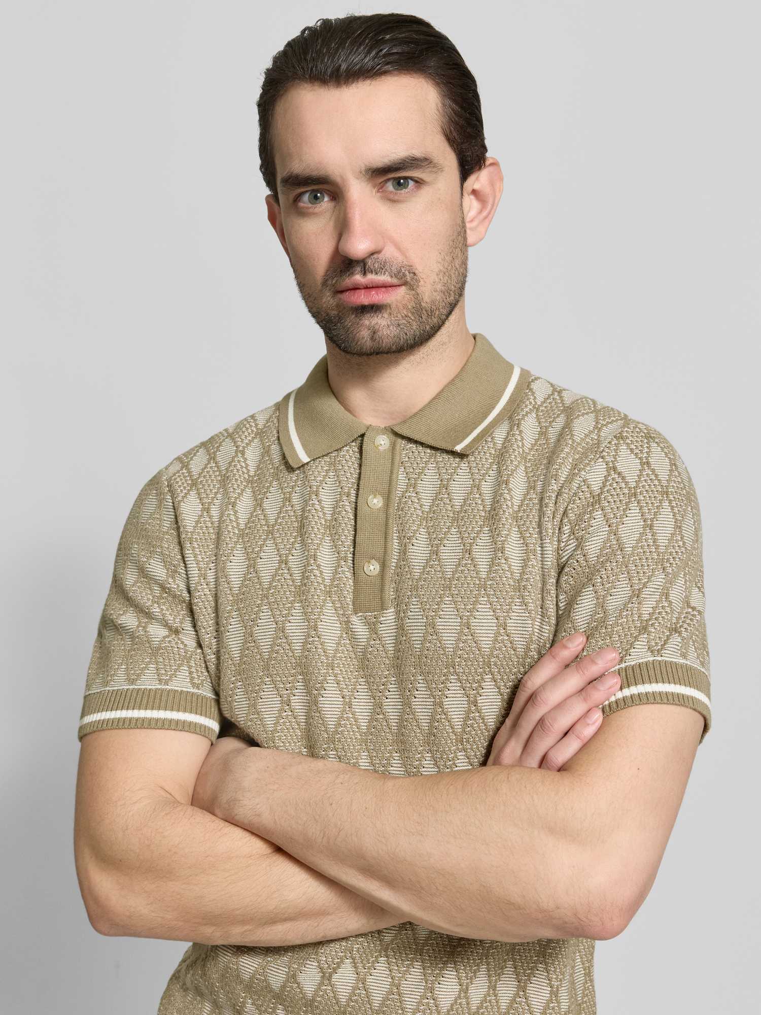 Jack & Jones Premium Herren Poloshirt Baumwolle Oliv L - Bild 3