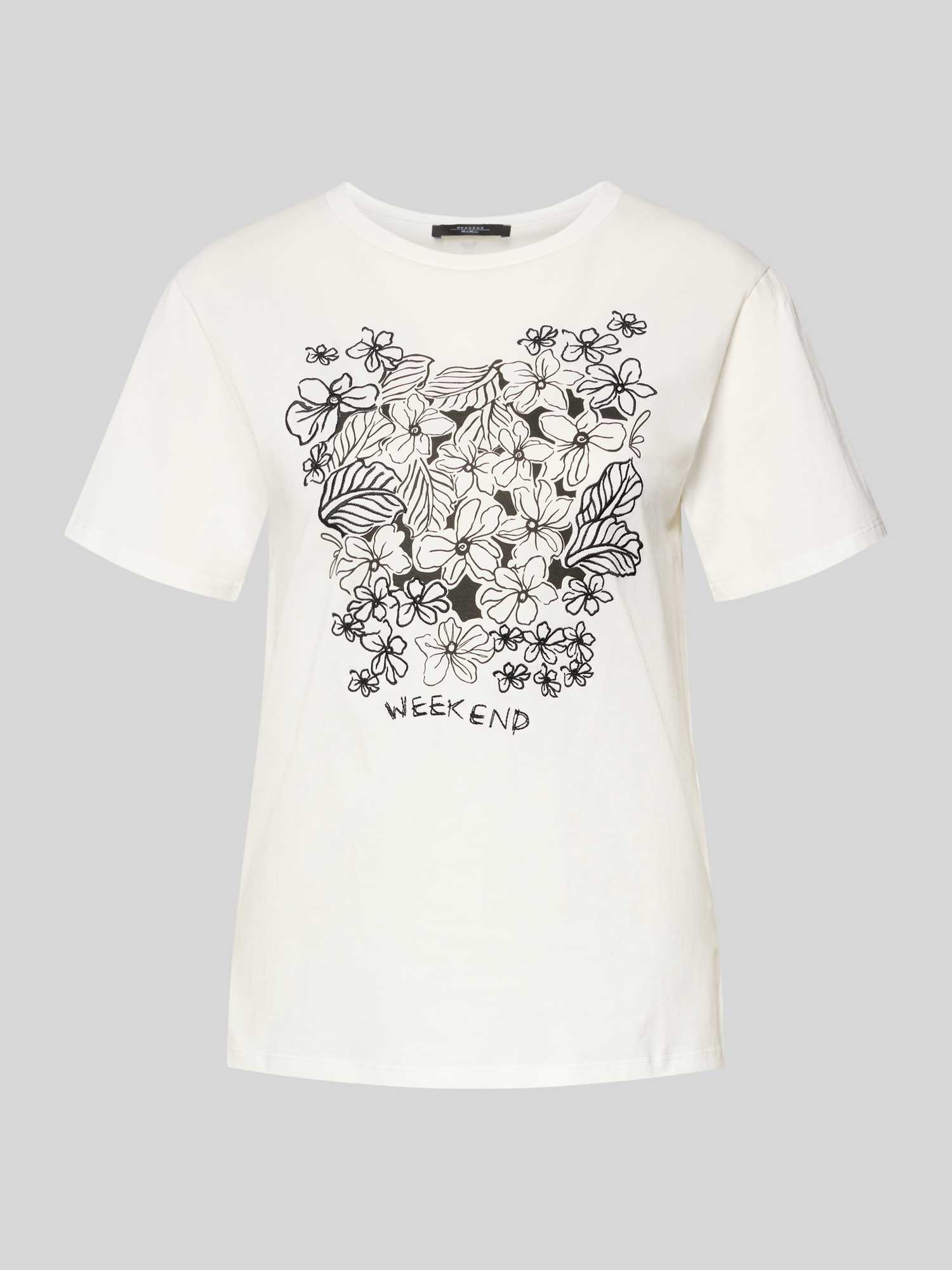 Weekend Max Mara Dames T-Shirts In Wit/Beige Maat Small