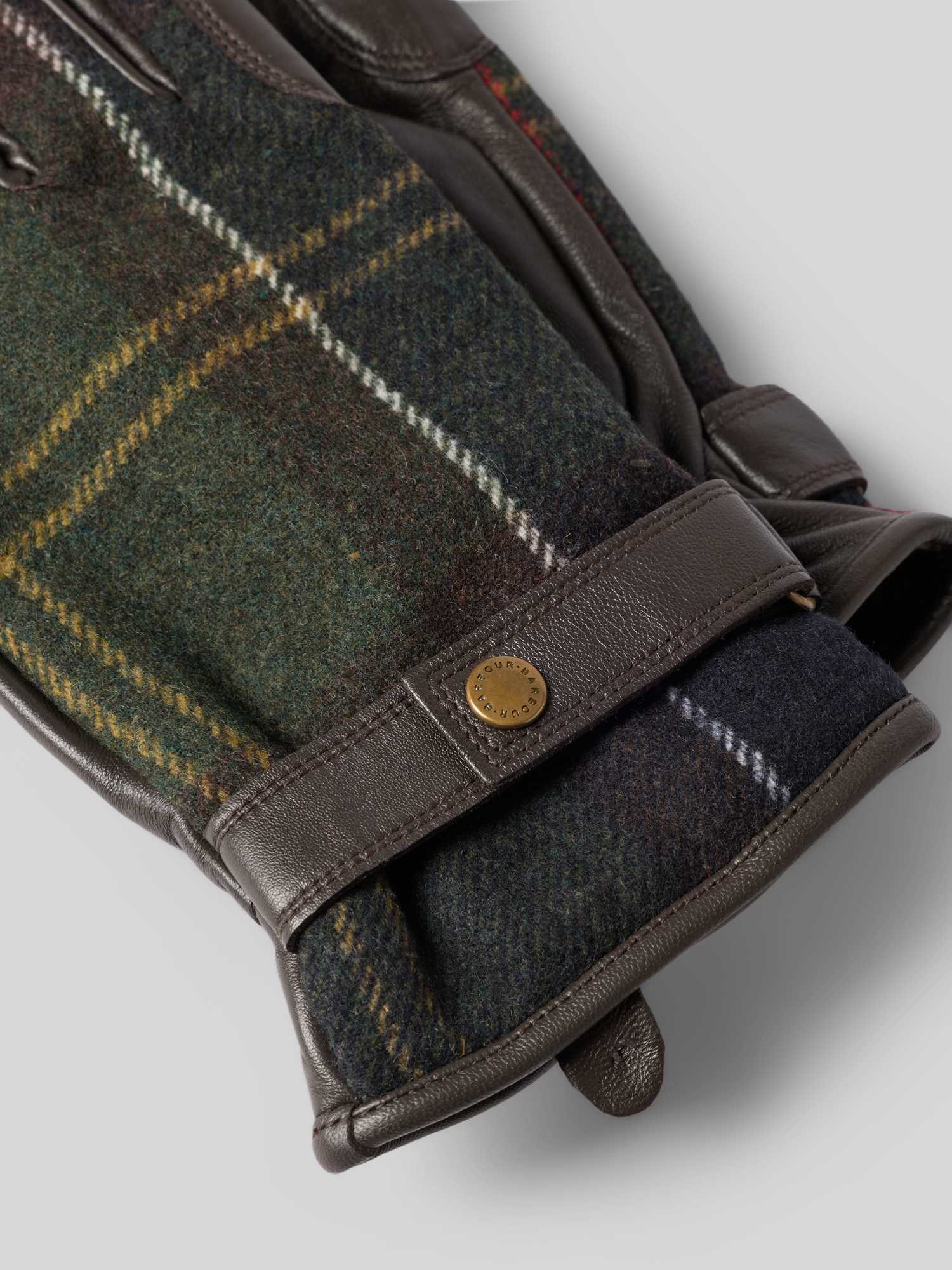 Barbour Herren Braun Handschuhe Nappa Kariert - Bild 5