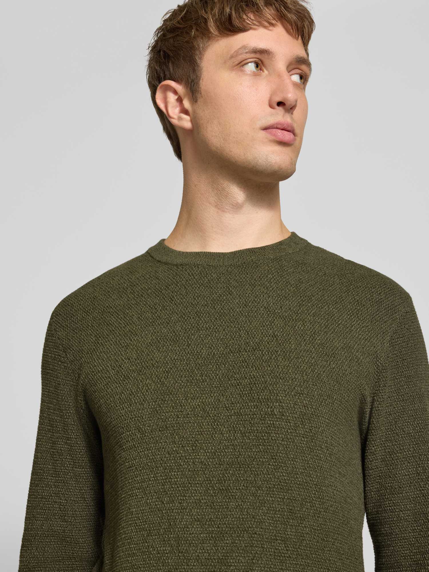 Jack & Jones Herren Rundhals Strickpullover JJERYDER KNIT CREW NECK - Regular Fit - Bild 2