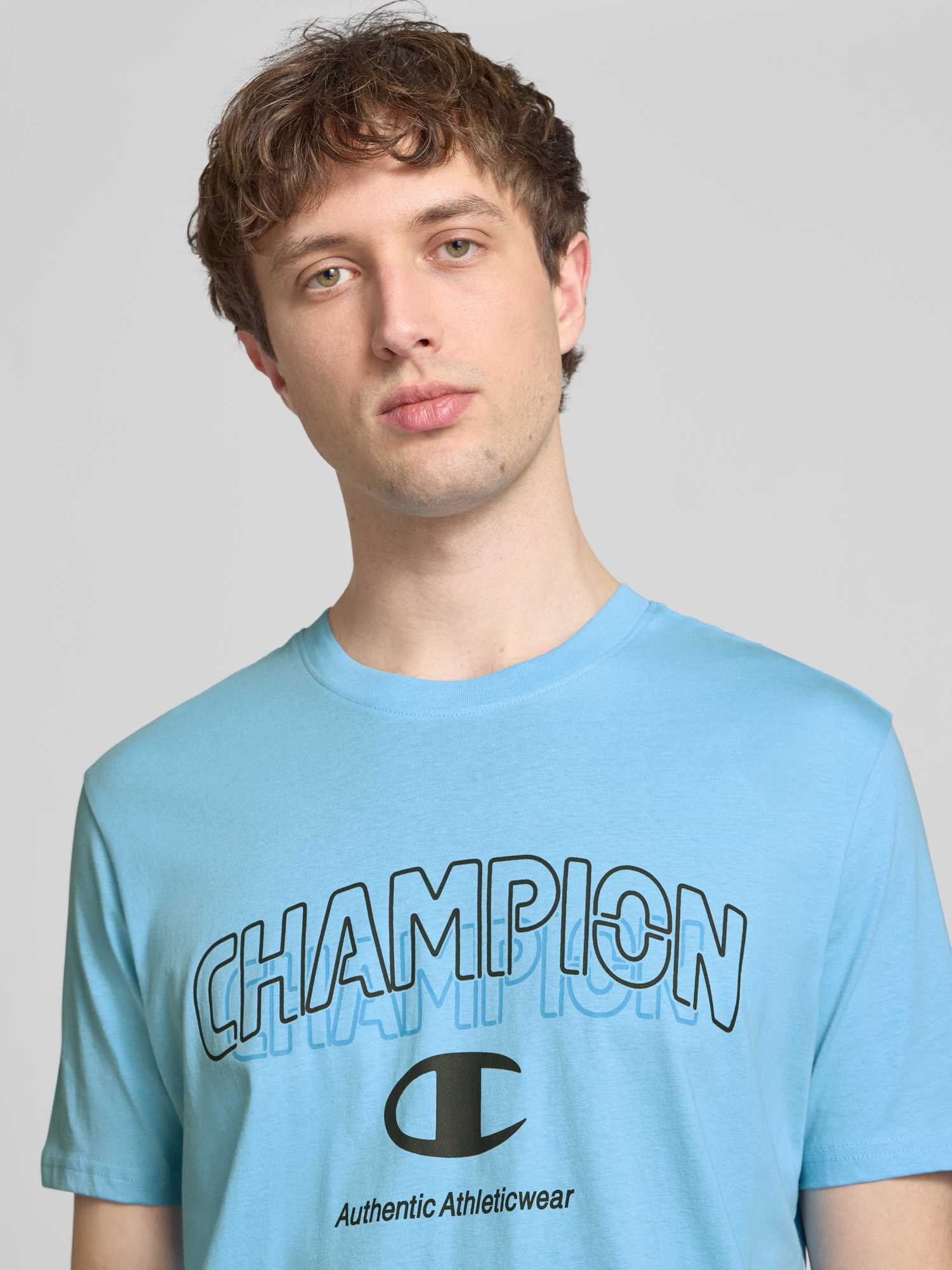 Champion Herren T-Shirt Gr. M Hellblau - Bild 2