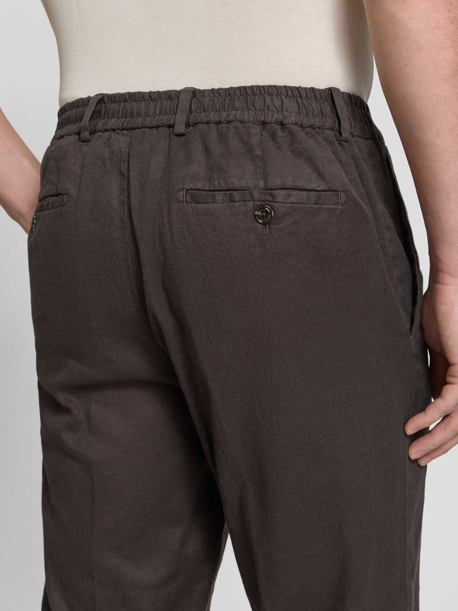 JOOP! Collection Herren Leinenhose Gr. 52 Schoko - Bild 2
