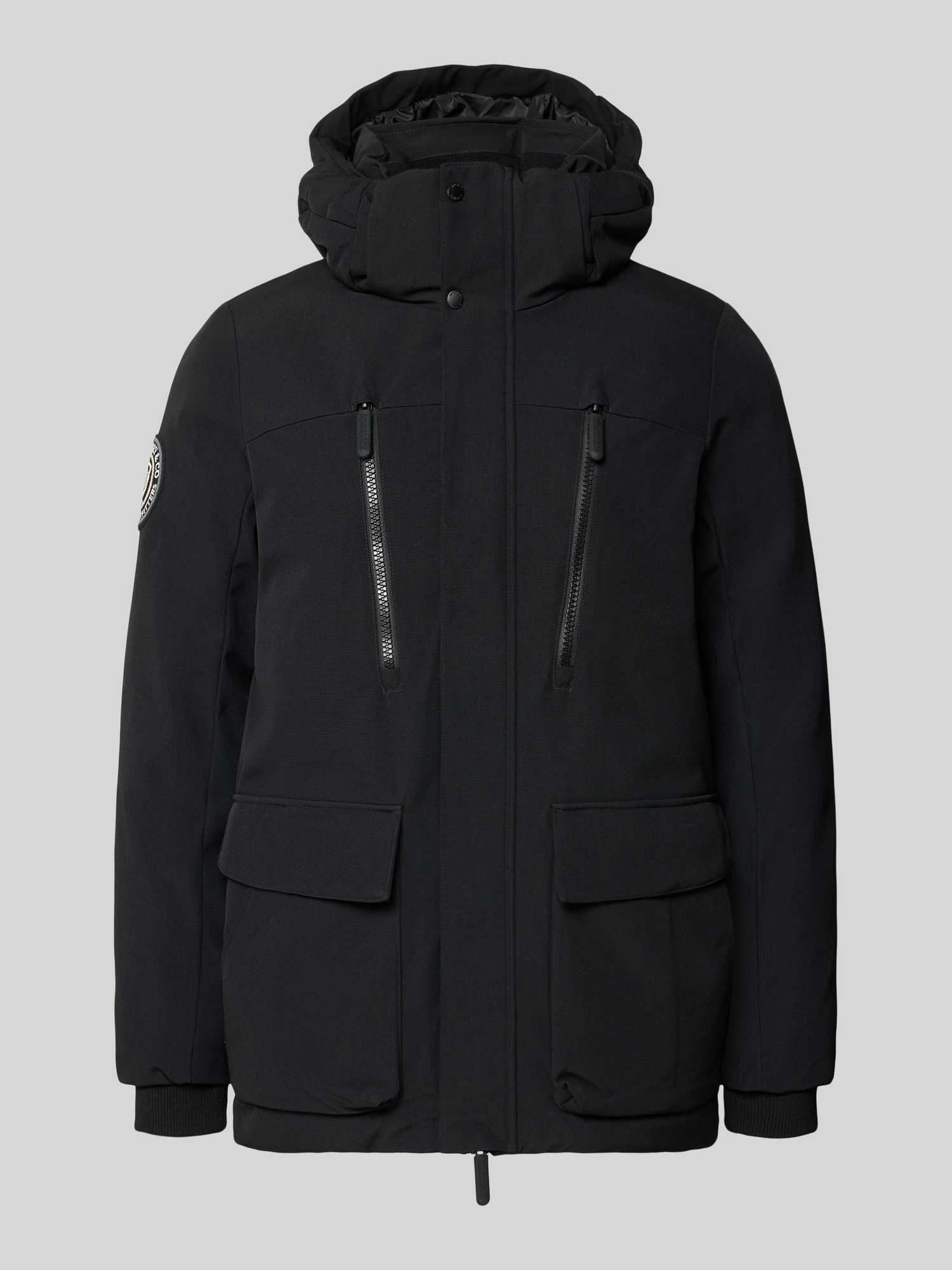 Superdry Herren Schwarz Jacke Mikrofaser Unifarben - Bild 3