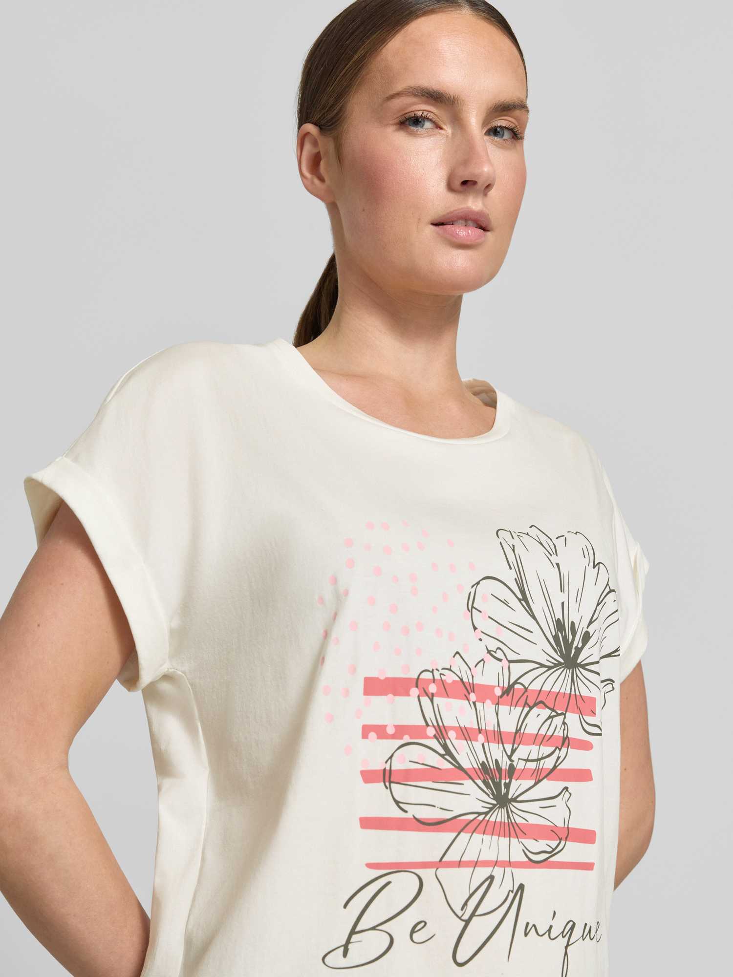 VAN GRAAF Soyaconcept® Damen Weiß T-Shirt Baumwolle Extra Groß - Bild 2