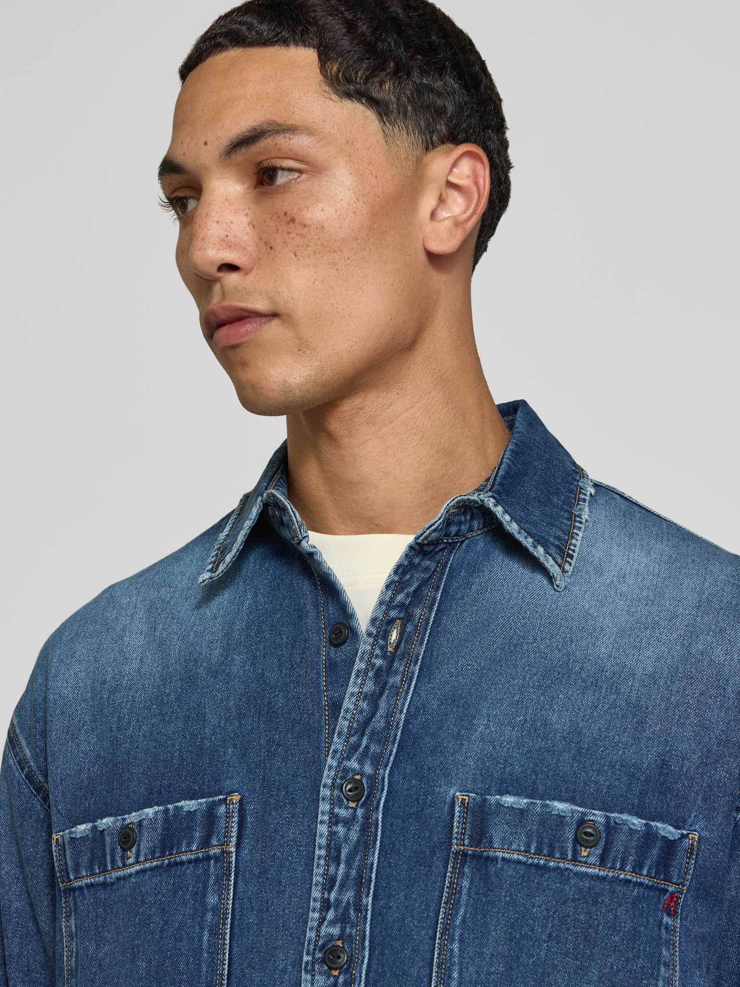 Replay Herren Jeansblau Jeansjacken, Blau, Gr. S - Bild 2