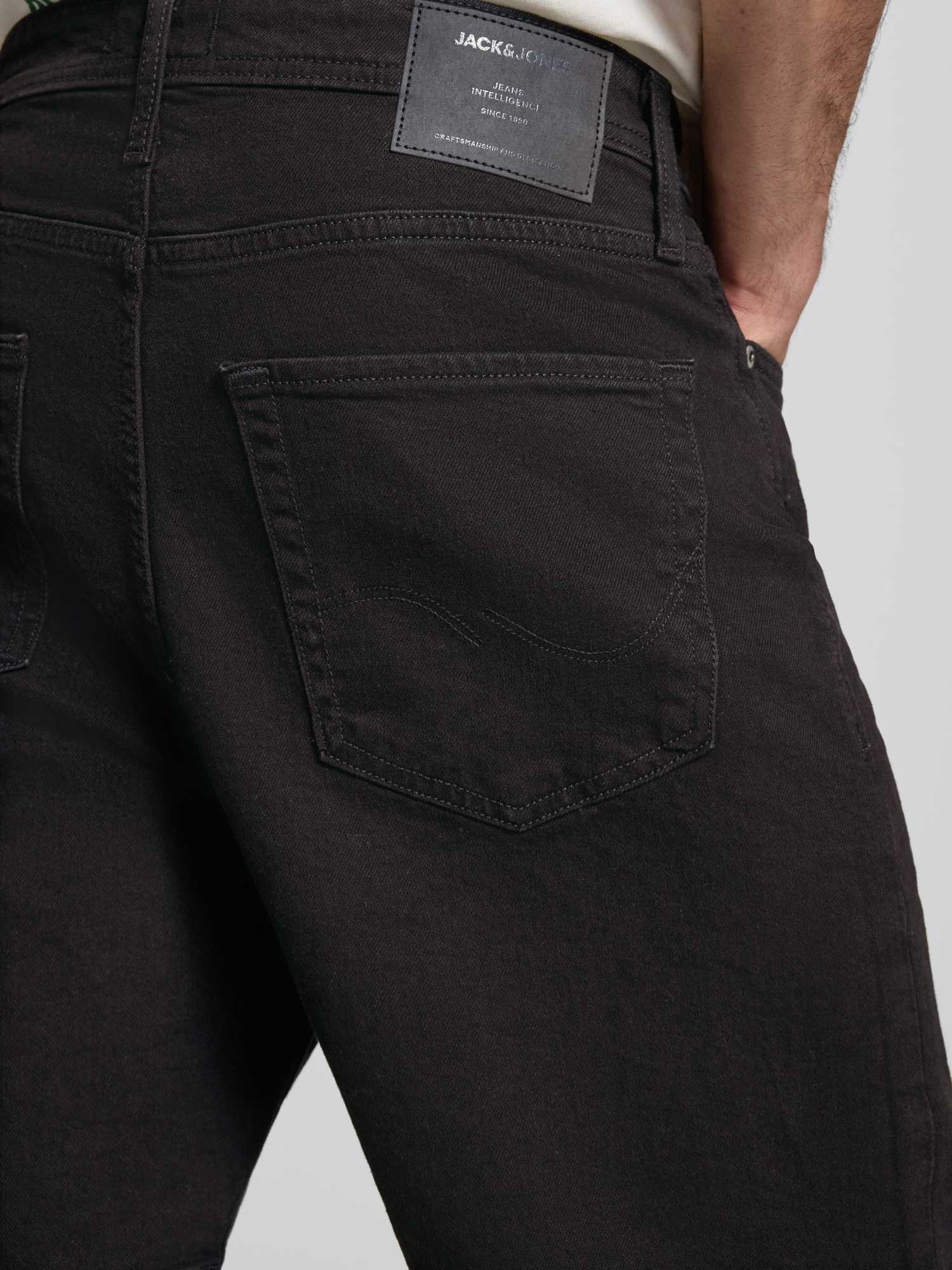 Jack & Jones Schwarz Jeans Shorts Tony Original In Black Denim - Bild 4