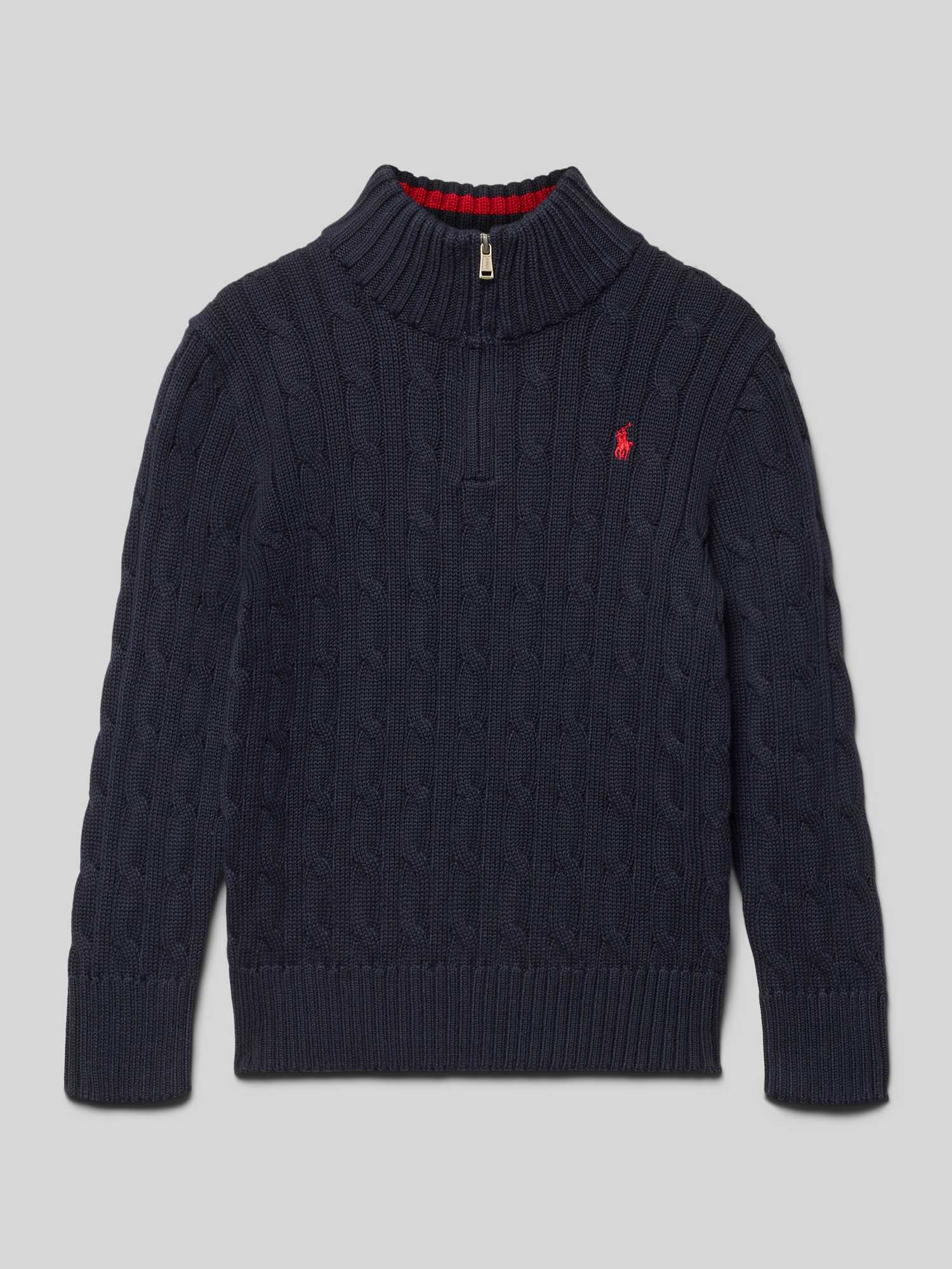 Polo Ralph Lauren Kids Jungen Marine Strickpullover Mit Label-Stitching Größe 98
