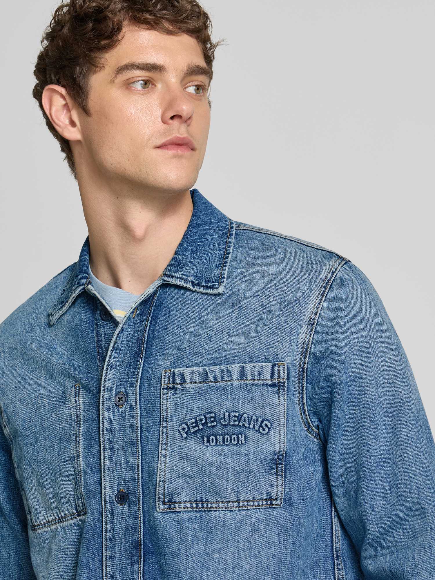 Pepe Jeans Herren Hemd – Jeansblau – Gr. S – 100% Baumwolle - Bild 4