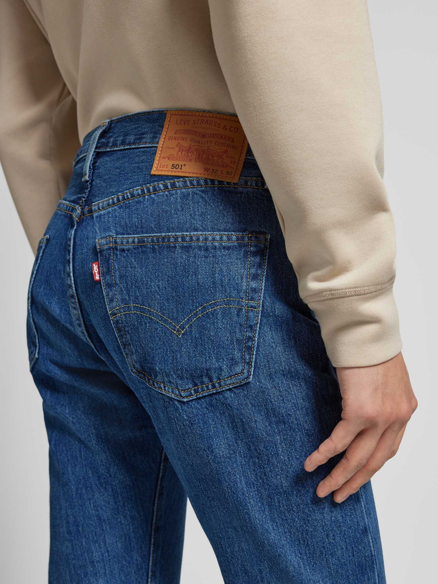 Levi's® Herren Straight Fit Jeans 501® Gr. 32/30 Blau Baumwolle - Image 4