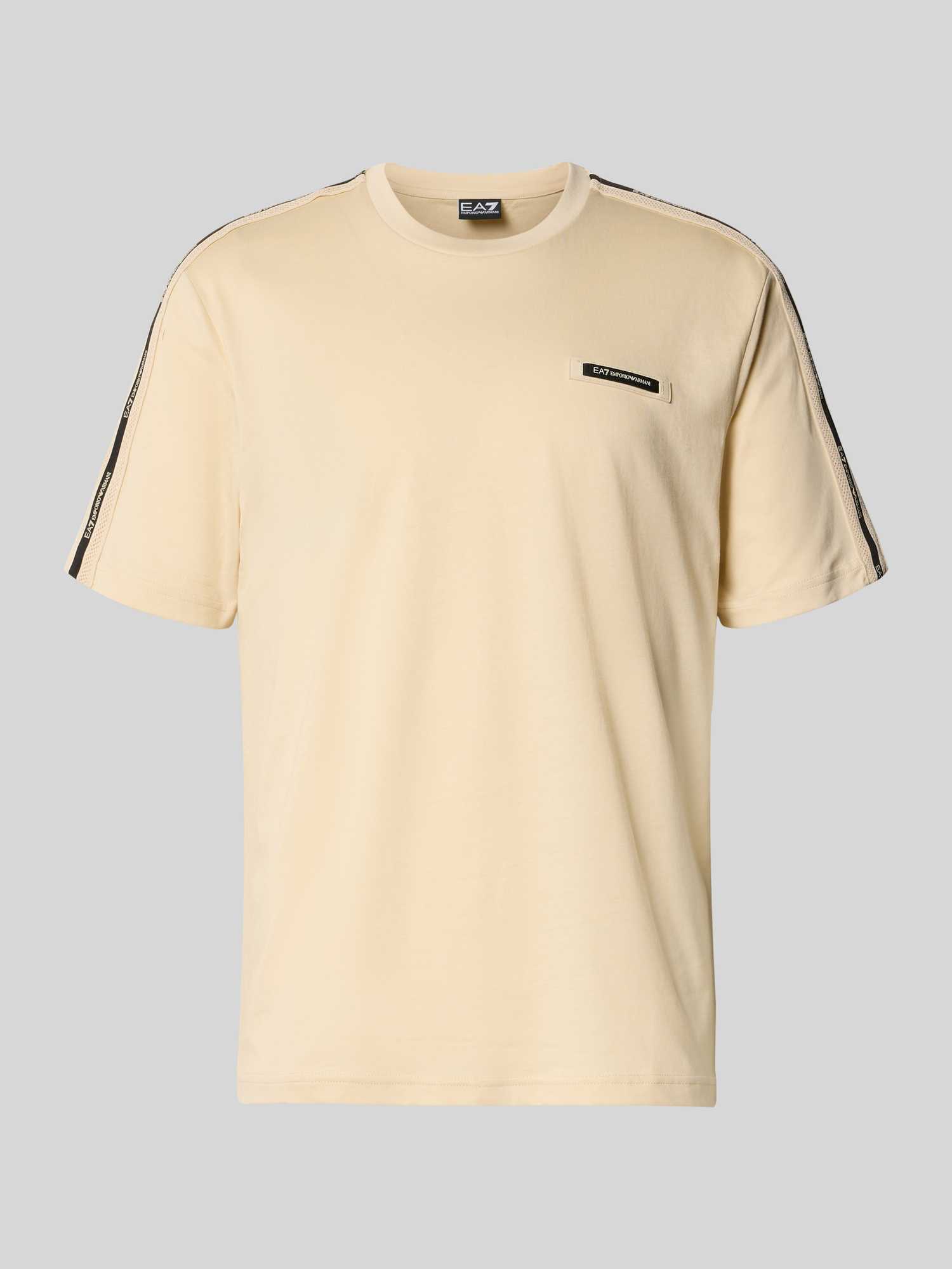 Ea7 Emporio Armani Armani Heren T-Shirts In Wit/Beige Maat Medium