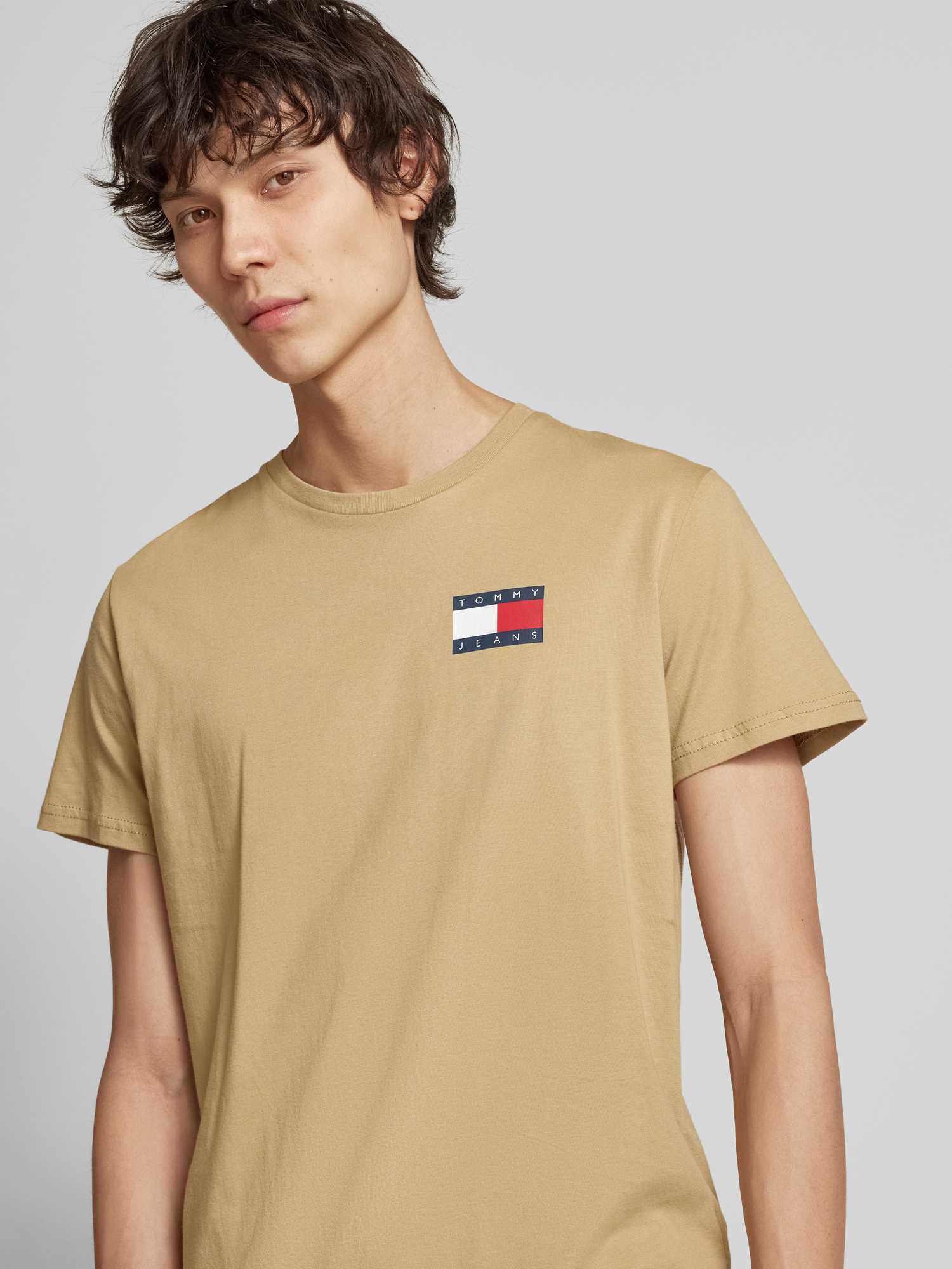 Tommy Jeans - Herren T-Shirt - Baumwolle - S - Beige - Bild 2
