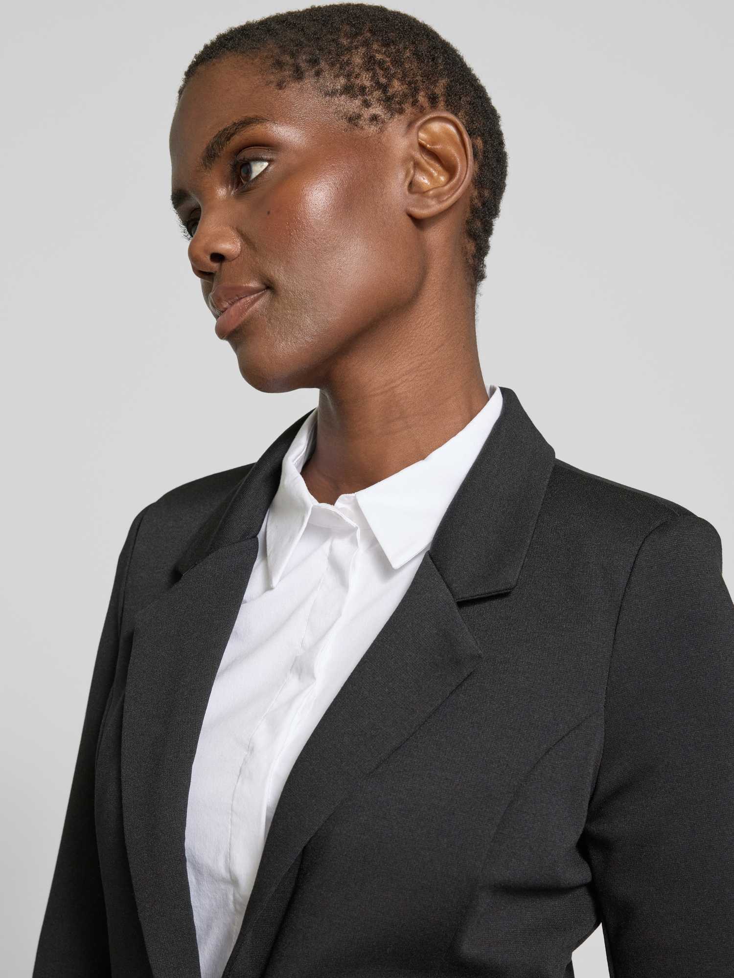 Soyaconcept Damen Schwarz Kurzblazer "Sc-Daniela 1", Gr. L, Web, Obermaterial: 73% Polyester, 24% Viskose, 3% Elasthan, Unifarben, Tailliert Norm... - Bild 4