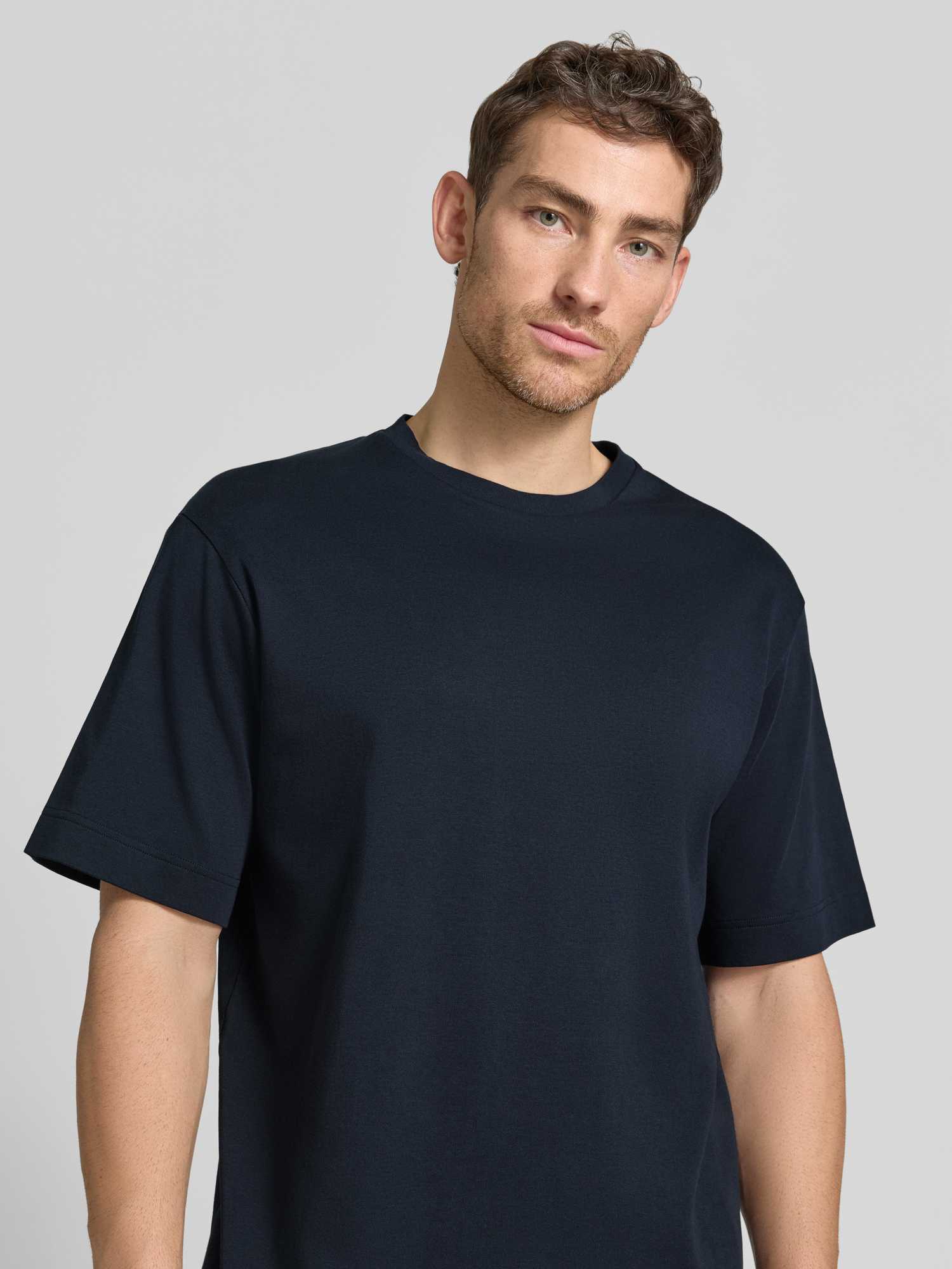 Profuomo Herren T-Shirt Bio-Baumwolle L Marine - Bild 3