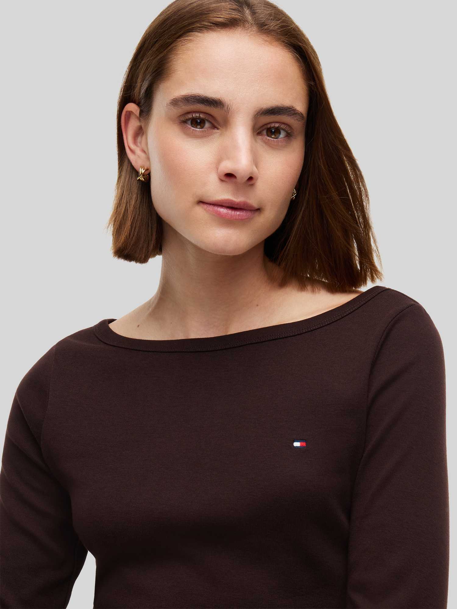 Tommy Hilfiger Damen Dunkelbraun Bluse Cody Ww0ww49928 Regular Fit - Bild 2