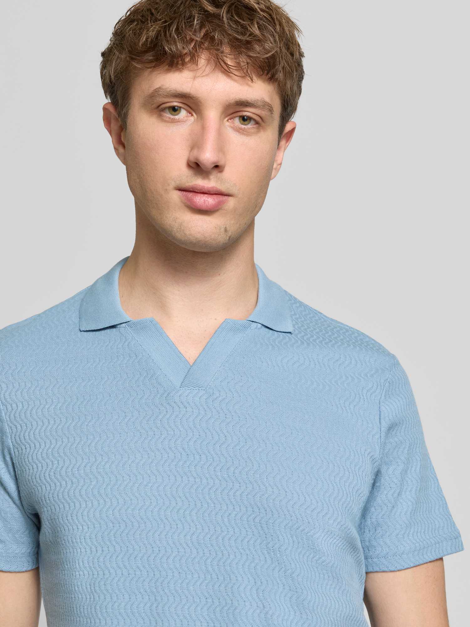 Blend Herren Bleu Polo-Shirt Eskild - Bild 4
