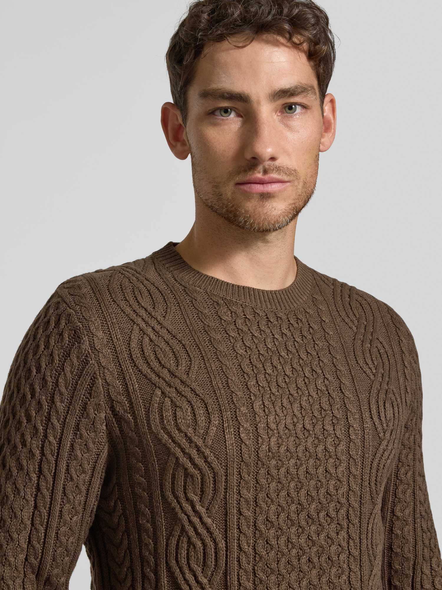 Jack & Jones Premium Herren Pullover Rundhals Baumwolle Oliv XL - Bild 2