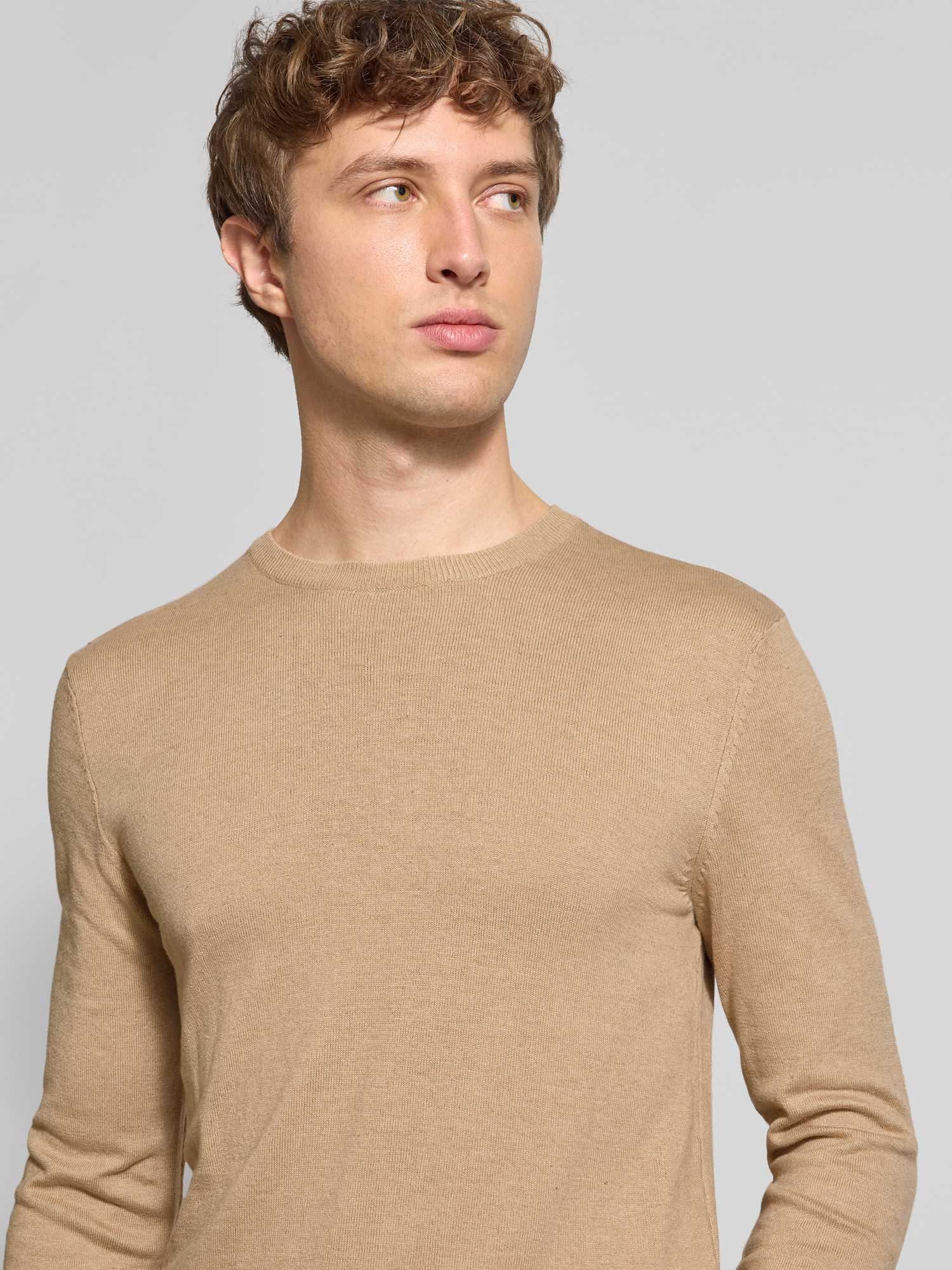 Blend Damen Beige Pullover Mit Rundhalsausschnitt Bagge - Bild 3