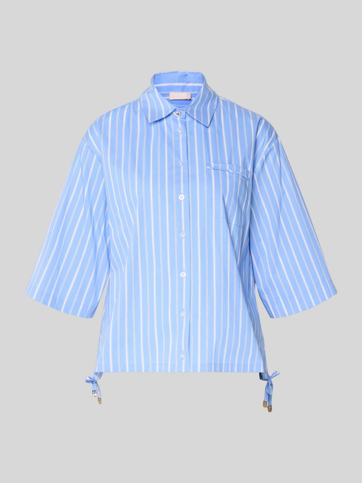 relaxed fit blouse met 3/4-mouw