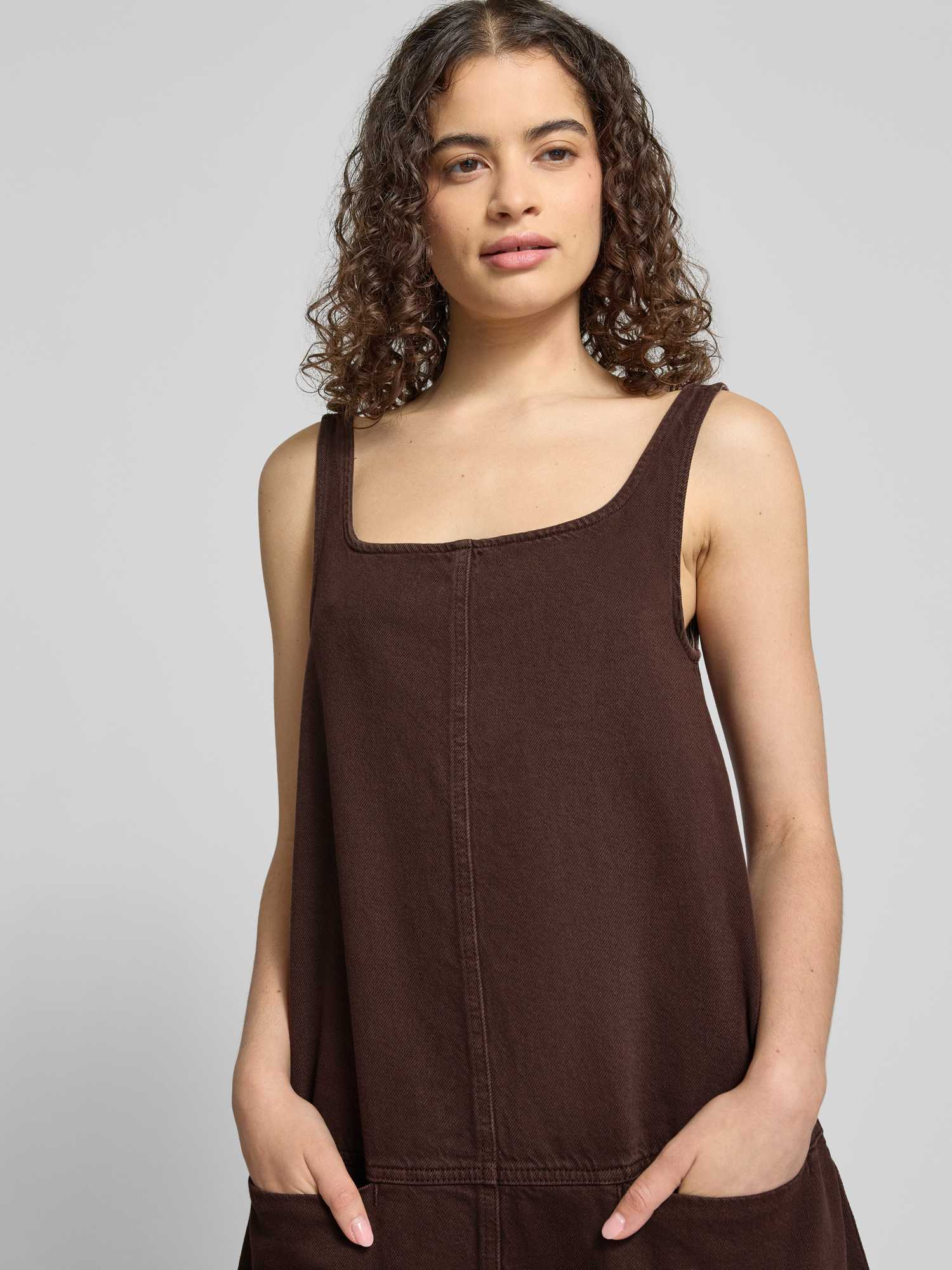 Marc O'polo Damen Braun Jeanskleid Denim "Aus Organic-Cotton-Lyocell-Mix", Gr. M, Normalgrößen, Shaded Obermaterial: 67% Baumwolle, 33% Lyocell, - Image 3