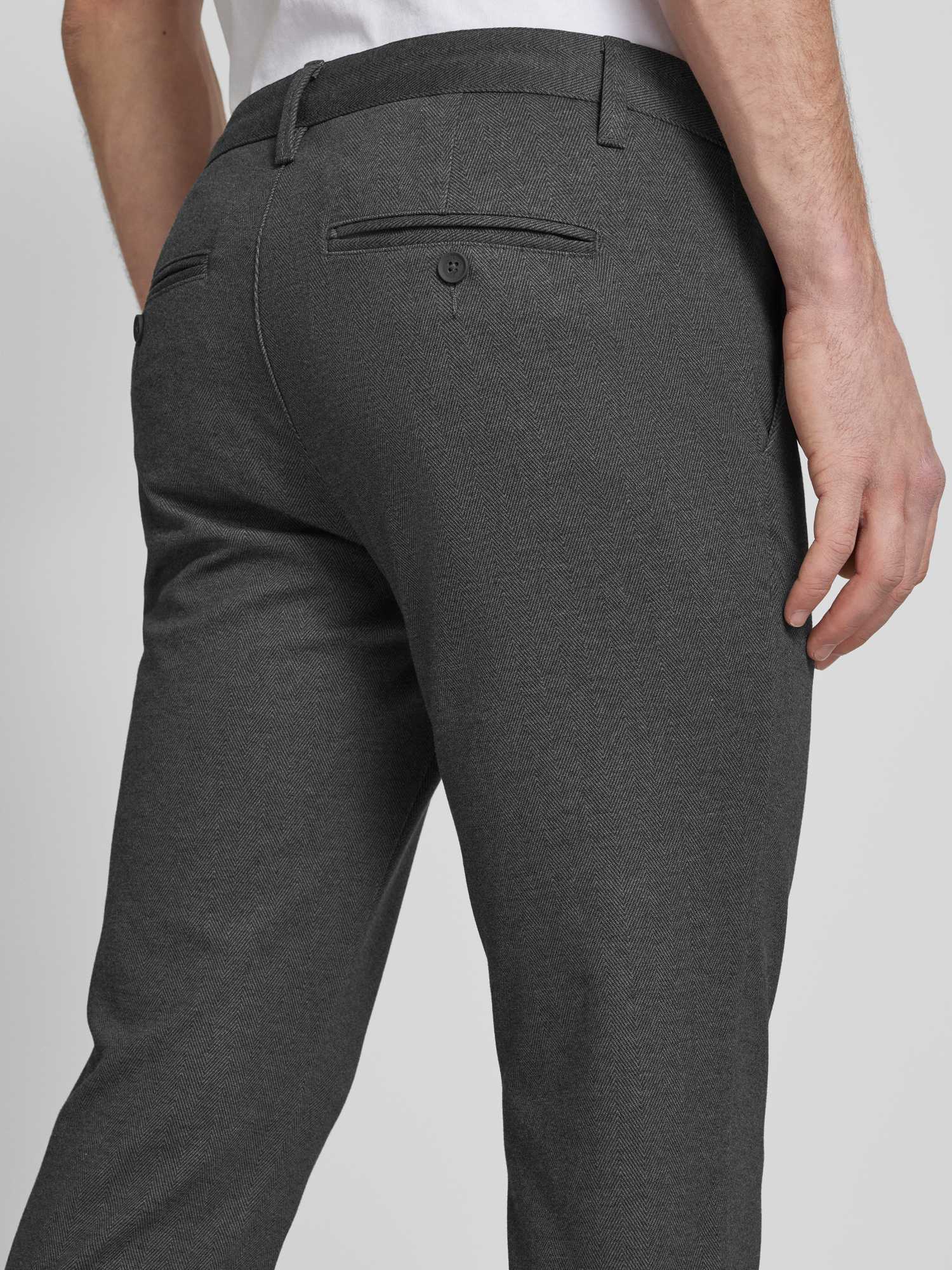 Only & Sons Herren Chinos Slim Fit Viskose Elasthan Anthrazit Melange Gr. 29/32 - Bild 3