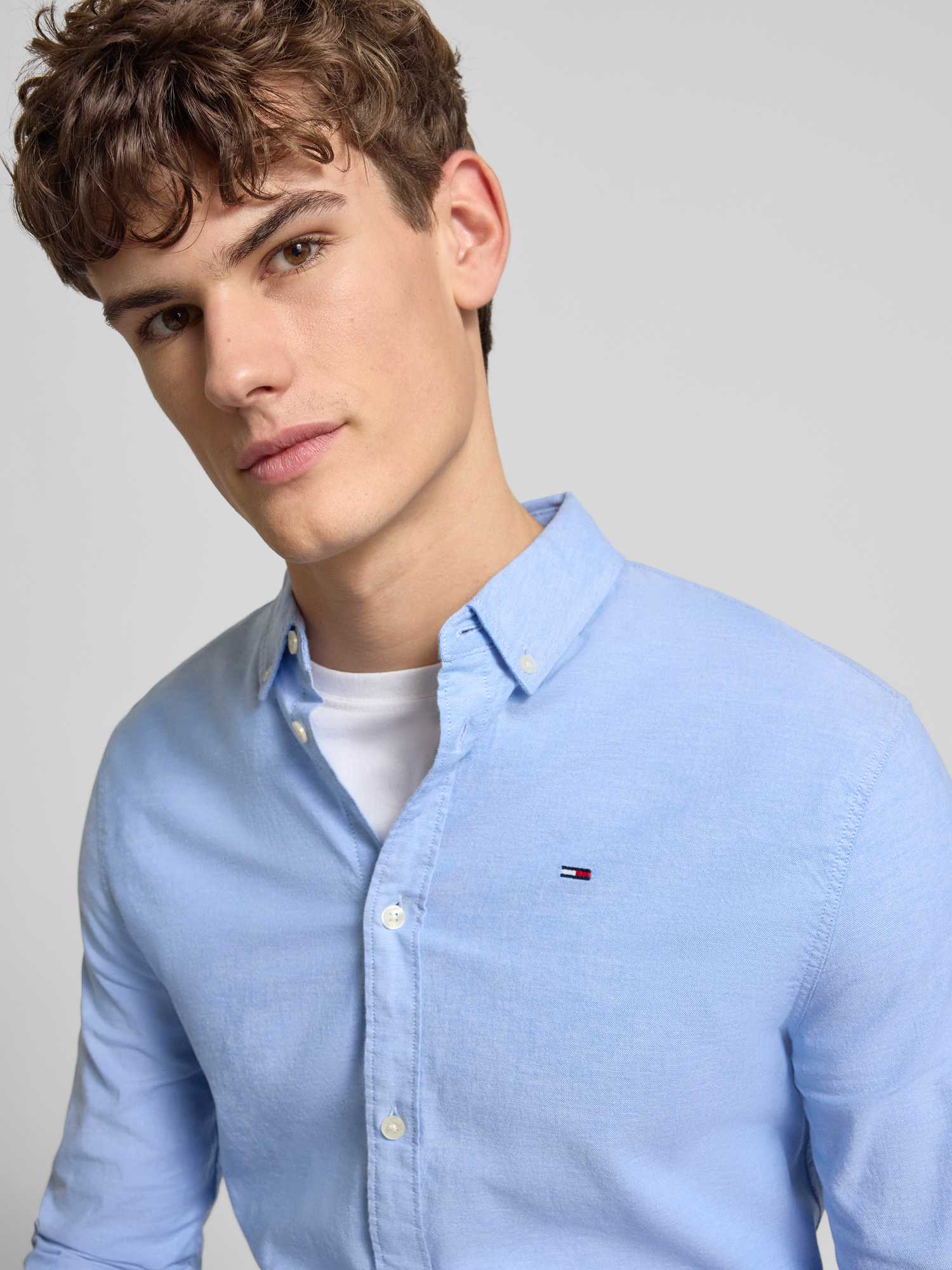 Tommy Jeans - Hemd - Herren - Hellblau Melange - Gr. XXL - Bild 4