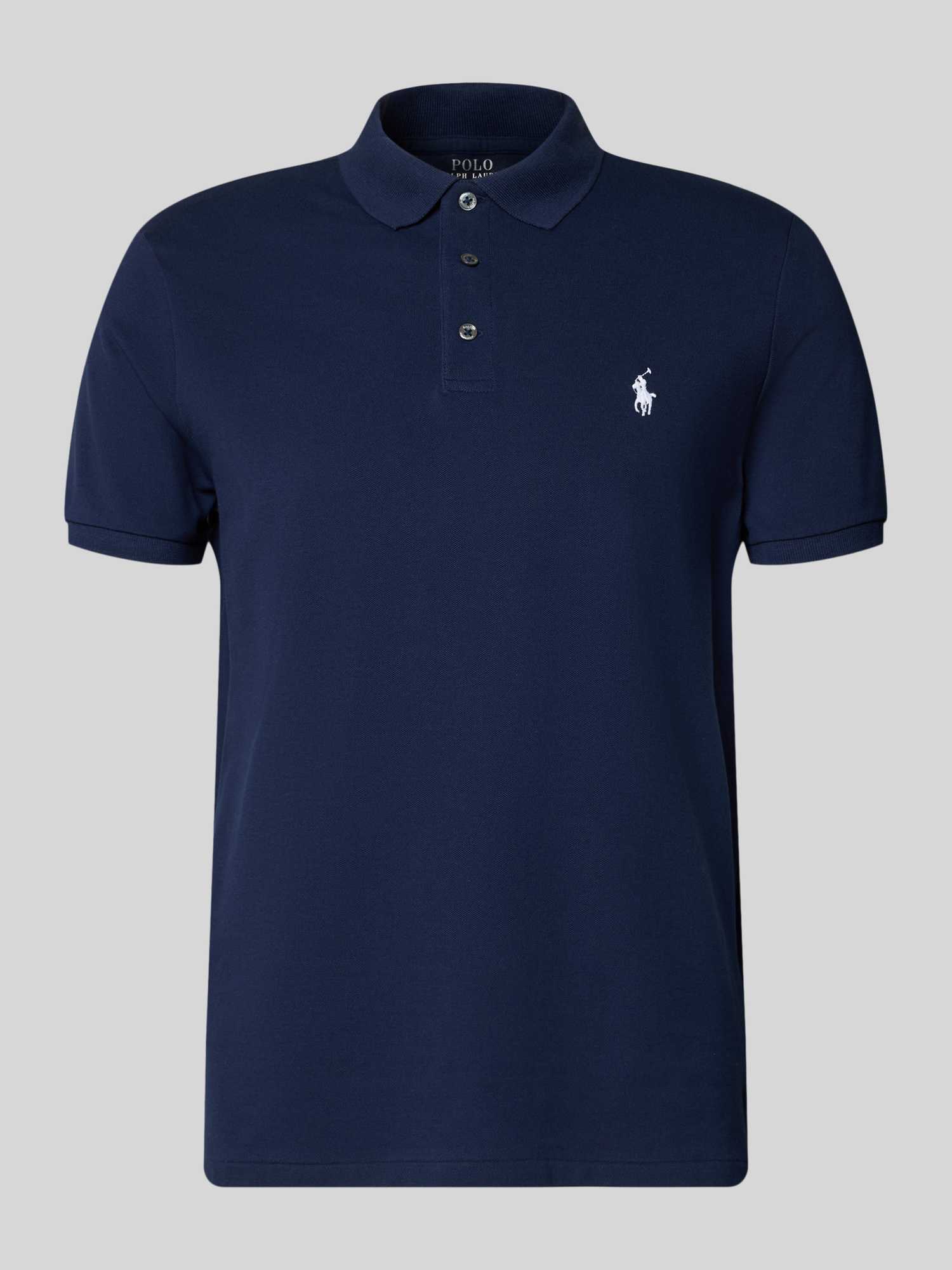 Slim fit Poloshirt van Katoenmix
