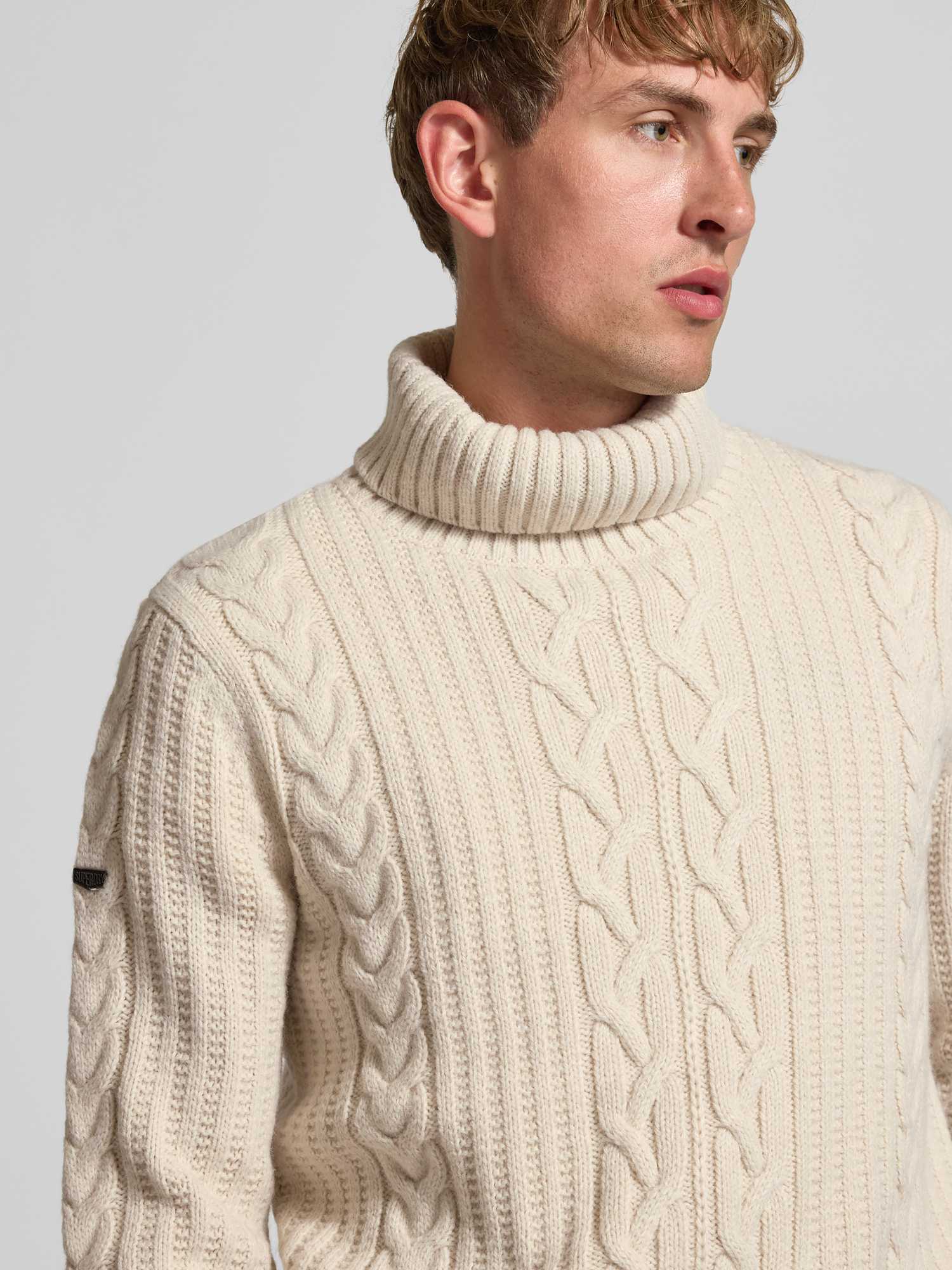 Superdry Beige Pullover Mit Rollkragen Jacob Cable - Bild 4