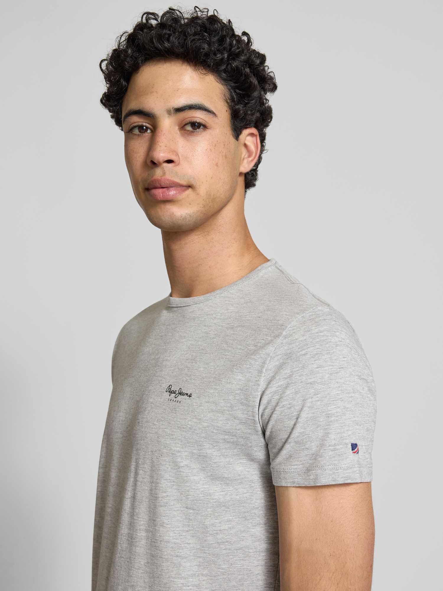 Pepe Jeans Herren Grau Marl Rundhalsshirt Slim Fit erhältlich in Größe M/XL/XXL von Baur - Bild 5