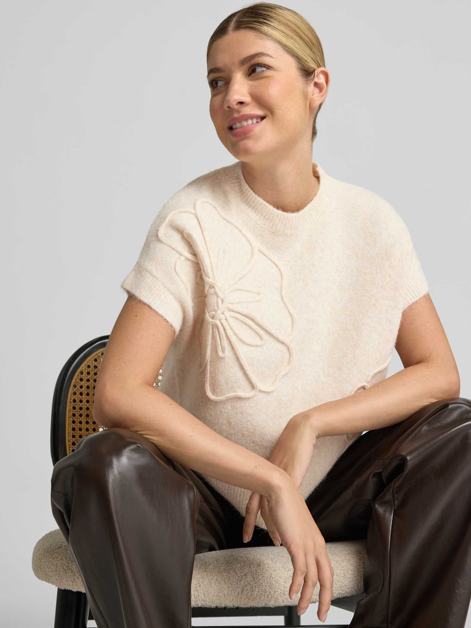 B.young Damen Blanc Ärmelloser Pullover Byomea - Bild 5