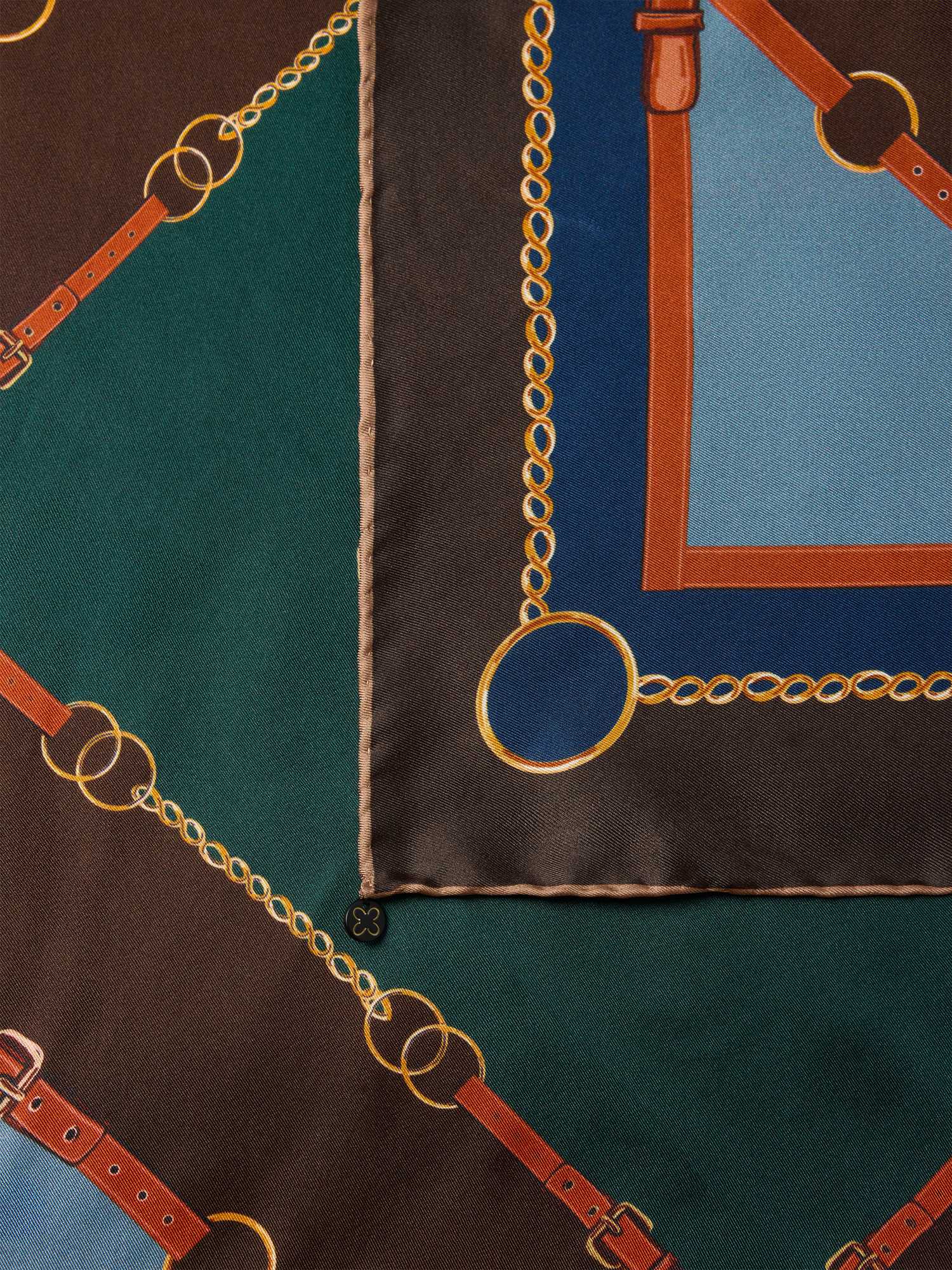 Codello Braun Printed Nicki Silk Heraldic Belts -53X53cm, - Image 3