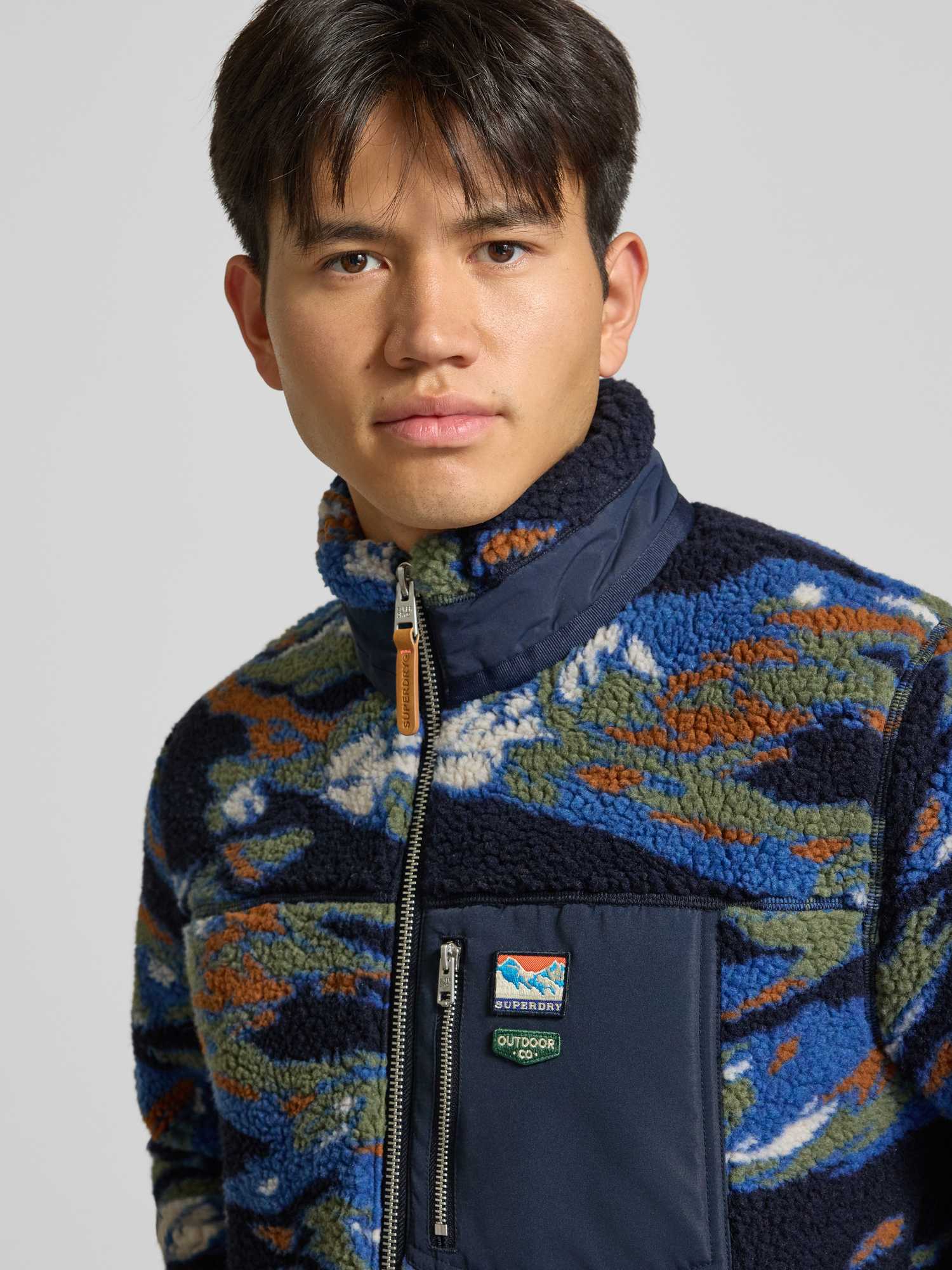 Superdry Jacke Terrain Fleece Multicolour Blau Dunkelblau Größe L - Bild 8
