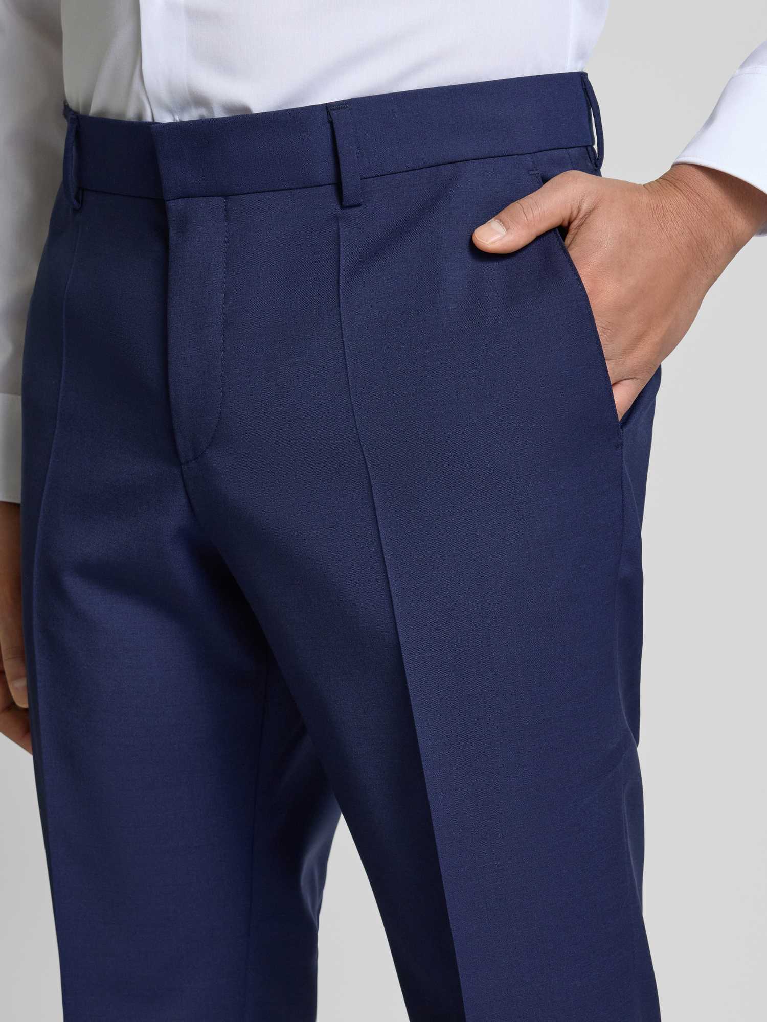 Boss Black Herren Blau Hose Schurwolle Slim Fit - Bild 5