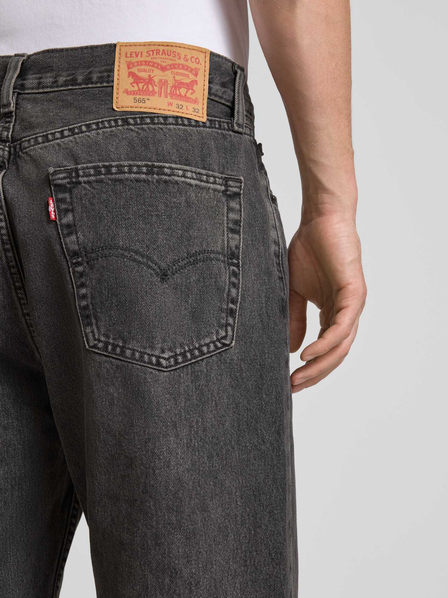 Levi's® Herren Straight Leg Jeans - Baumwolle - Dunkelgrau - 34/32 - Bild 2