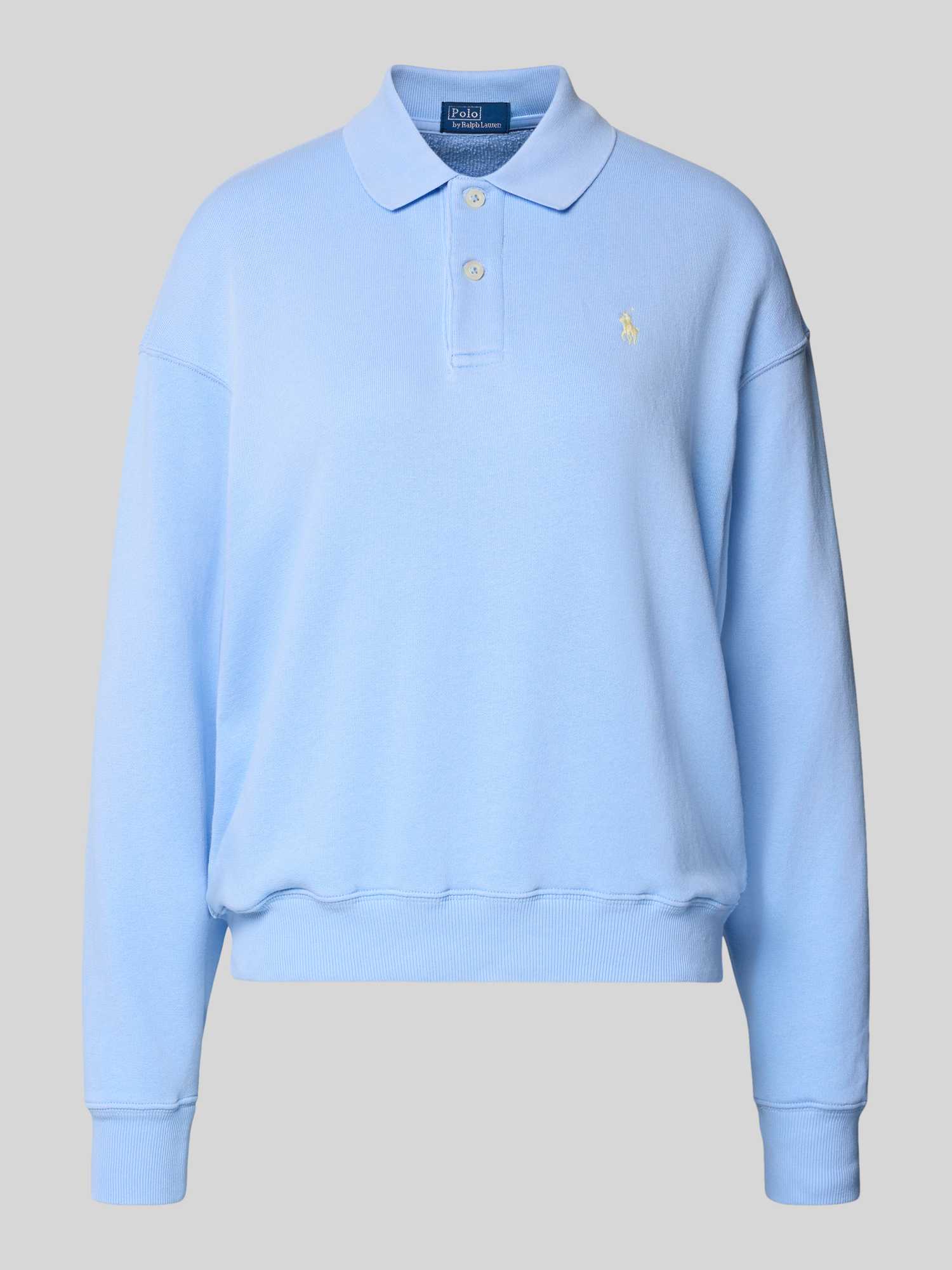 Polo Ralph Lauren Damen Hellblau Regular Fit Sweatshirt Aus Baumwoll-Mix Klein