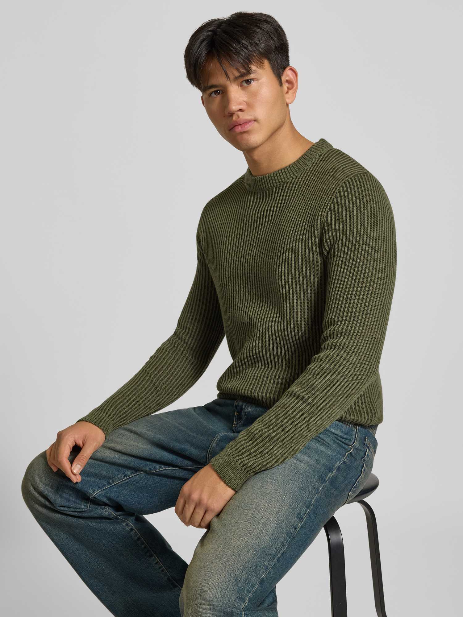 Jack&Jones Grün - Jjedover Knit Crew Neck Sn - Gr. - L - Bild 6