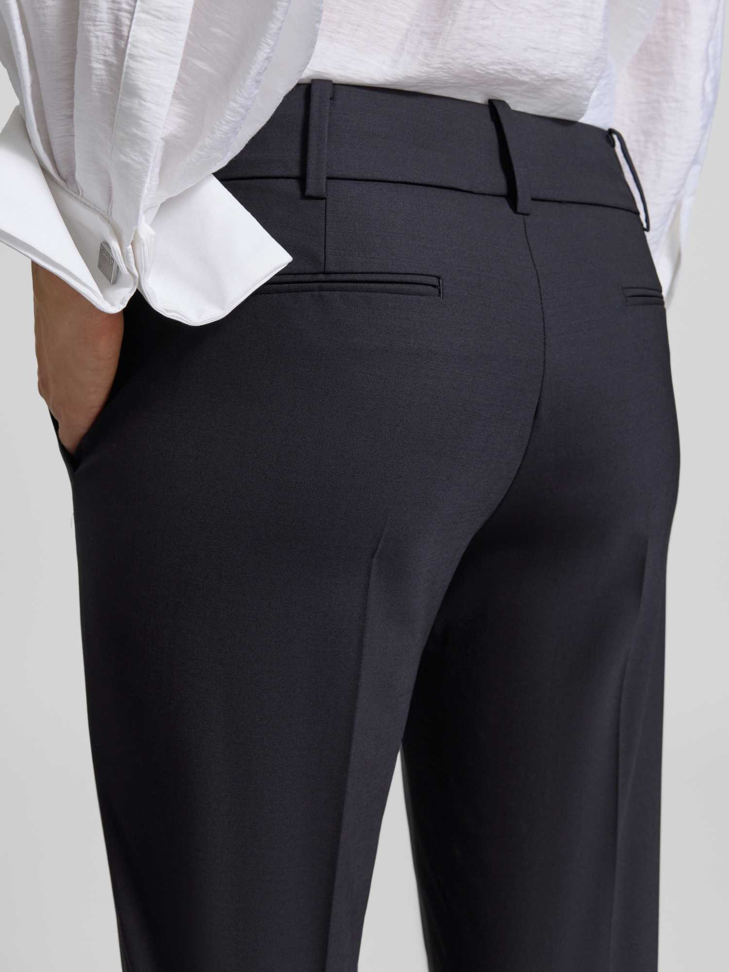 Windsor - Schmale Woll-Businesshose - Trousers - Damen - Blau - 2XL - Bild 3