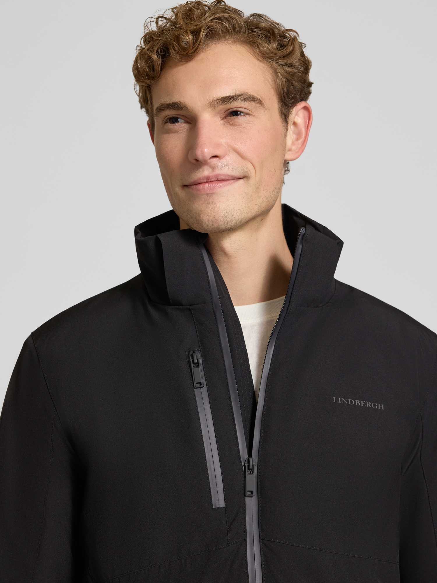 Lindbergh Herren Schwarz Parka "Parka Relaxed Fit", Gr. Xl, Obermaterial: 88% Polyester, 12% Elasthan. Futter: 100% Polyester. Füllung: 100% Poly... - Bild 3