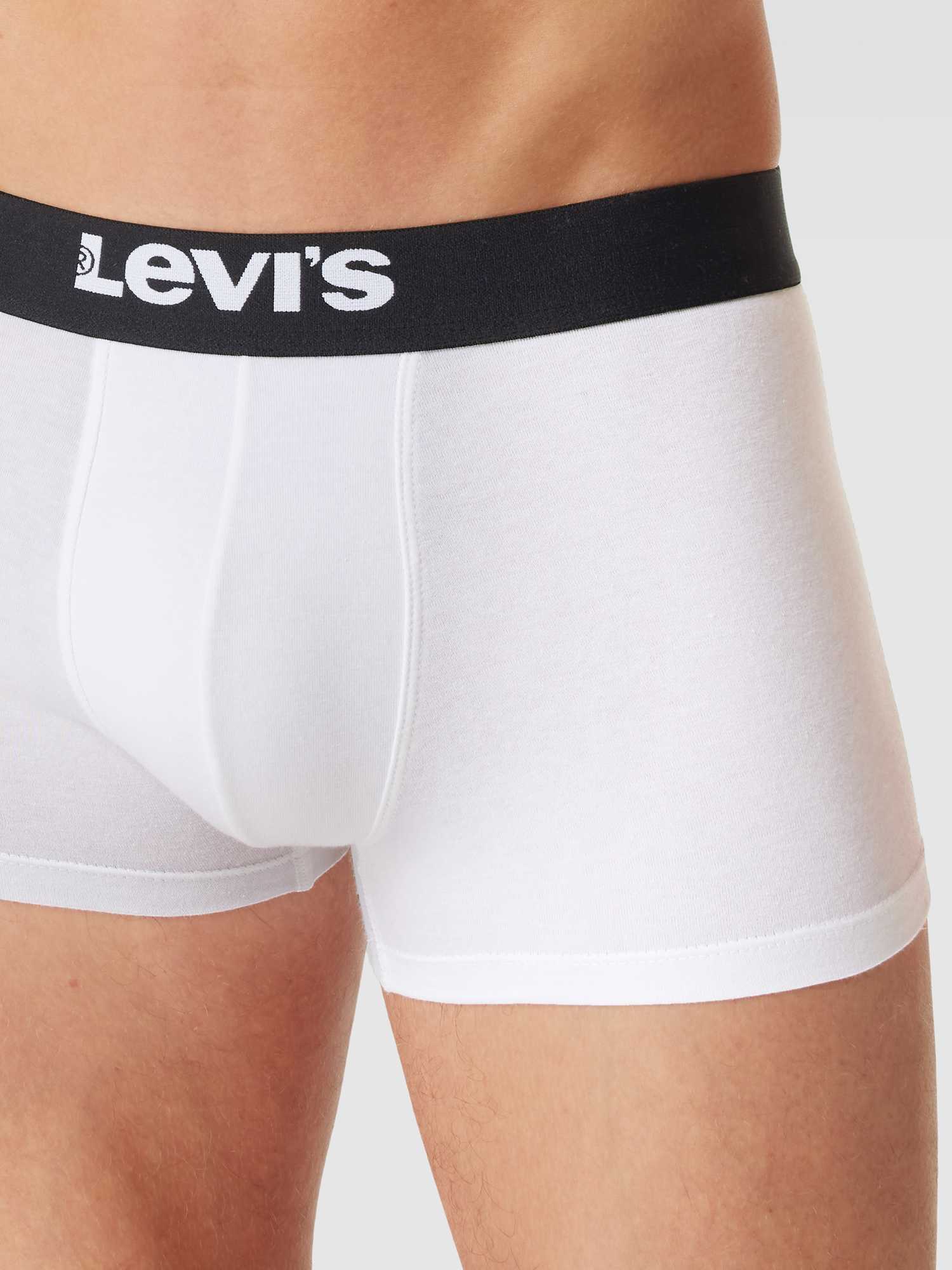 Levis Herren Schwarz 2P Base Trunk Weiß/ Baumwolle Small - Bild 4