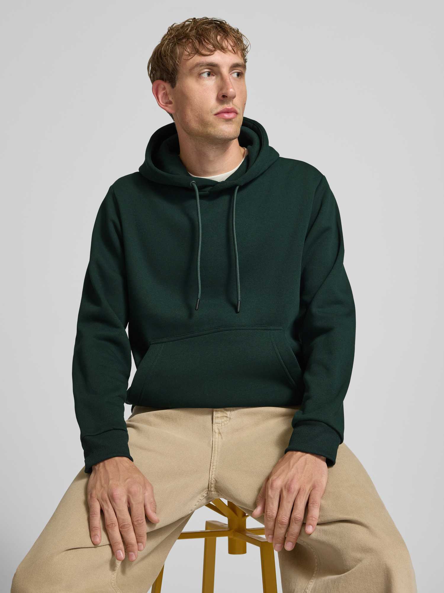 Jack & Jones - Herren - Hoodie - Kapuzenpullover - Dunkelgrün - L - Bild 3