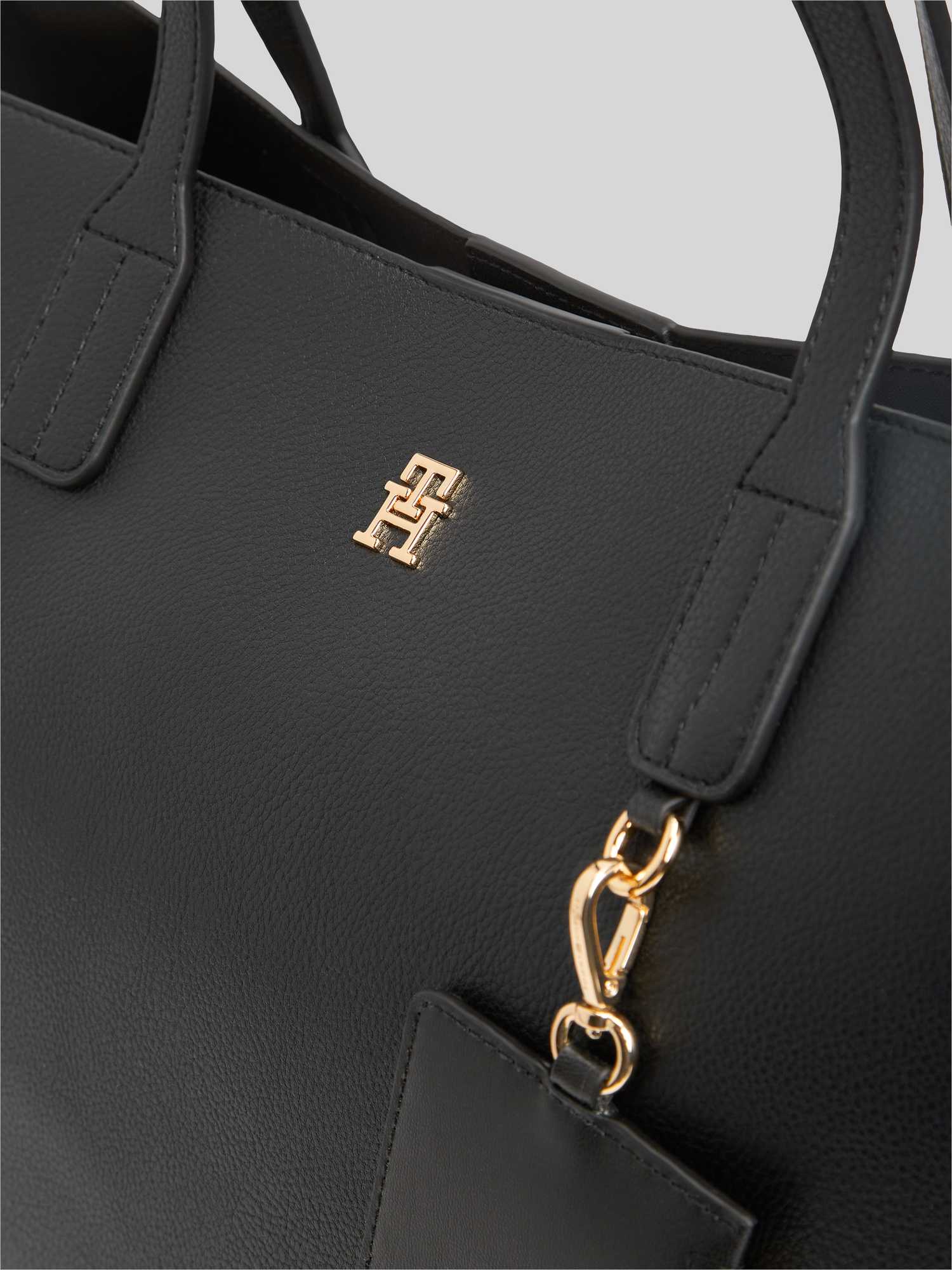 Tommy Hilfiger Damen Schwarz Handtasche Th Icon Tote Nosize - Image 5